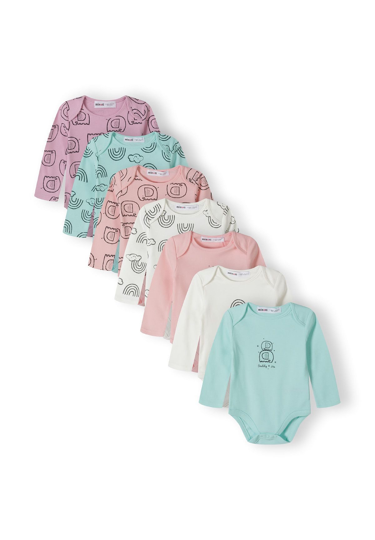 Langarmbody Langärmelige Bodys im 7-er Pack (0-24m)