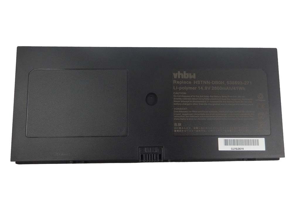 vhbw kompatibel mit HP ProBook 5310m, 5320m Laptop-Akku Li-Polymer 2800 mAh (14,8 V)