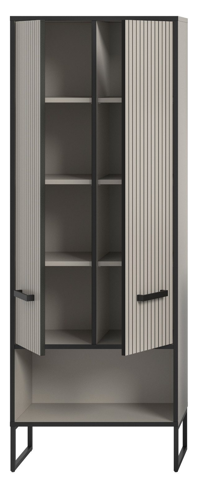 Inn.Furn Hochschrank Scana (Bad Mehrzweckschrank in Sand mit schwarz, 59 x günstig online kaufen