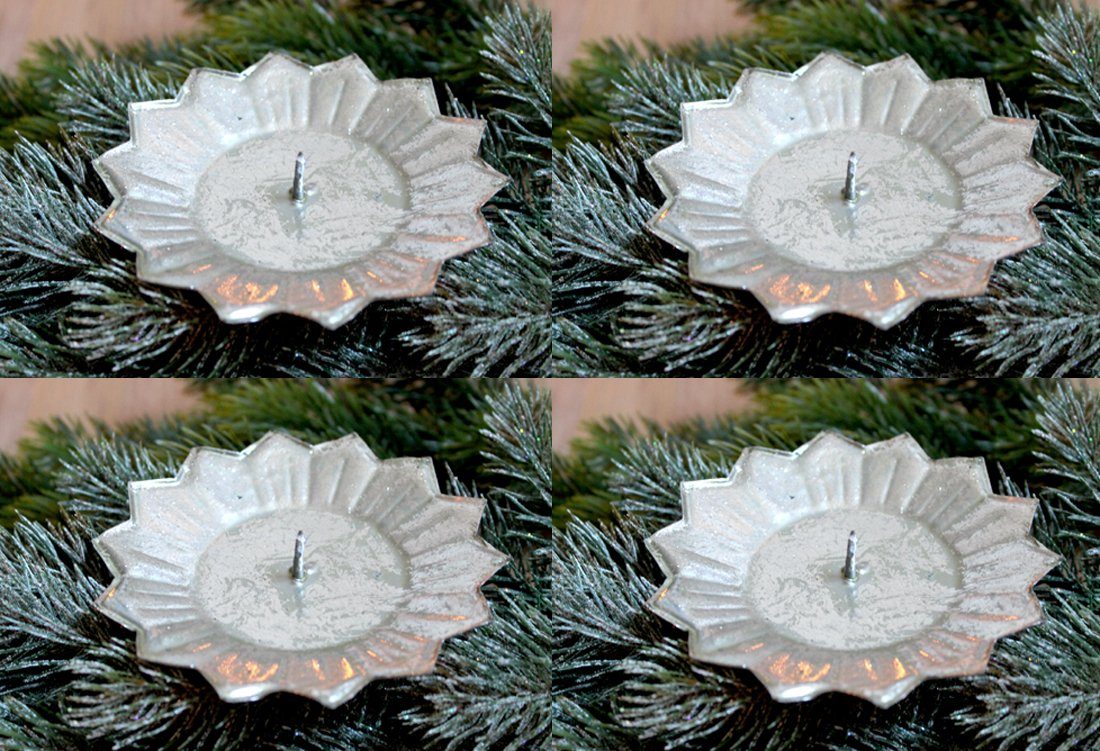 LB H&F Lilienburg Adventskranz 4 Stück Kerzenstecker Kerzenhalter Kerzenpics Adventskranz