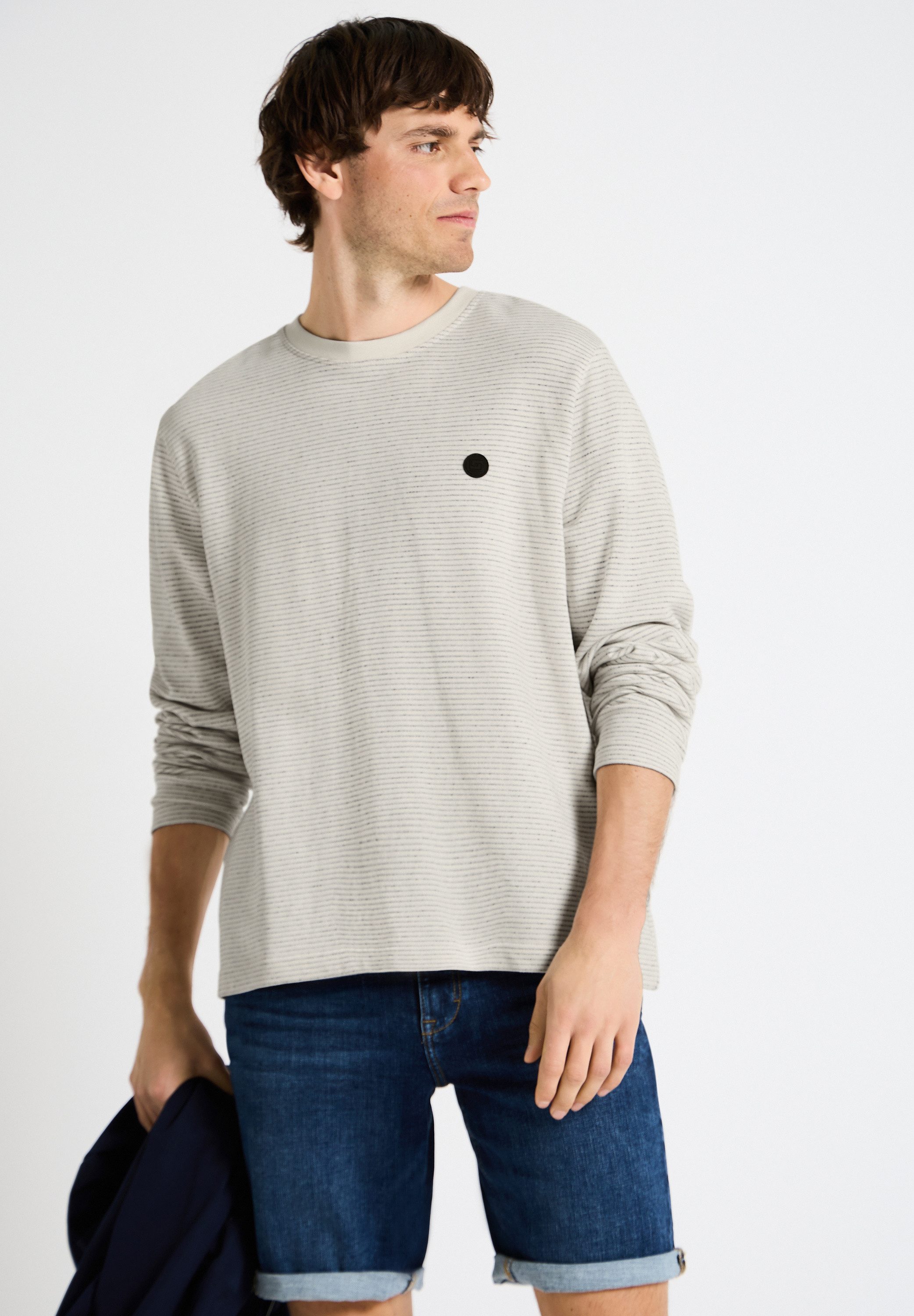 STREET ONE MEN Sweatshirt aus reiner Baumwolle