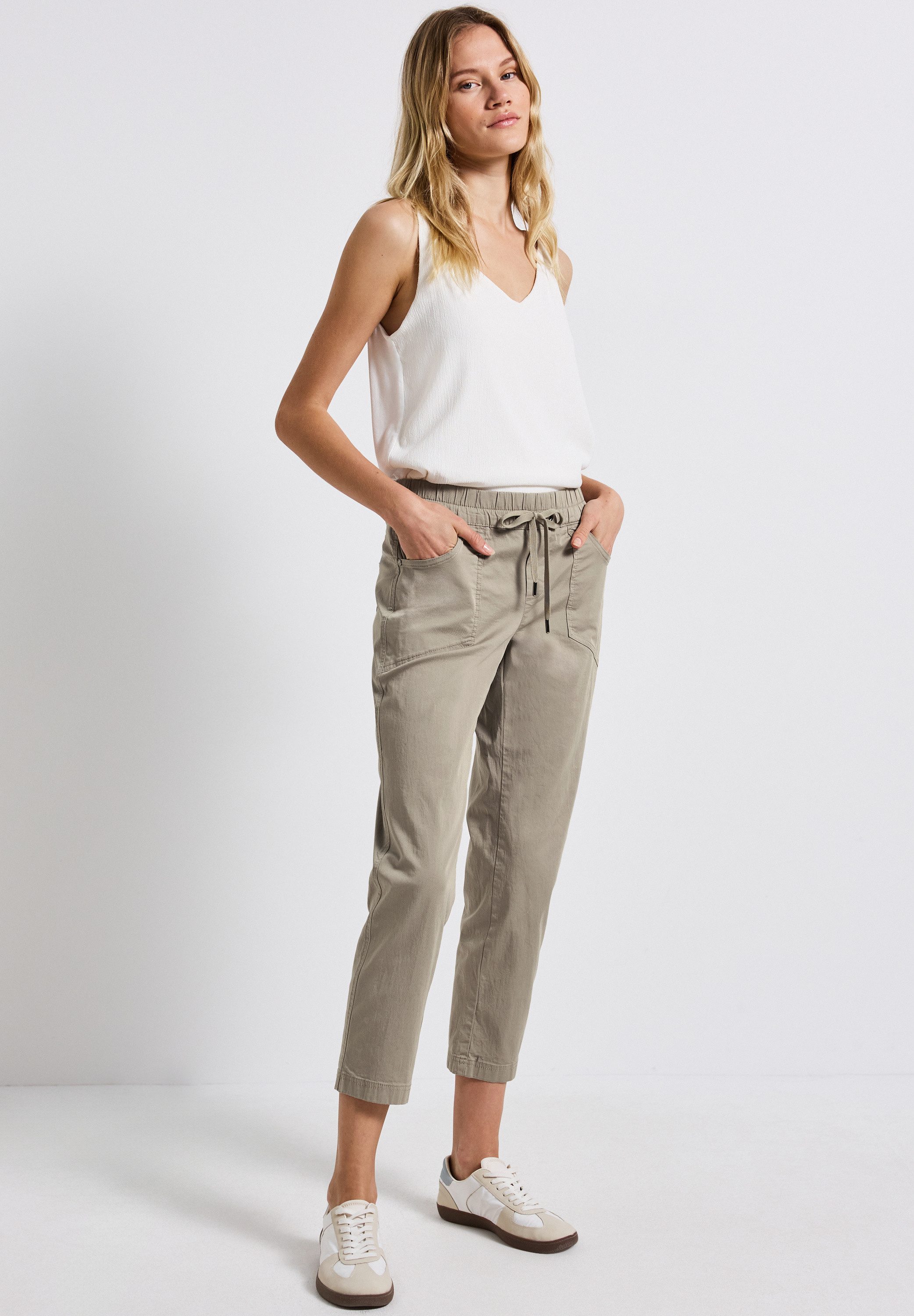 STREET ONE Röhrenhose mit Elastikbund