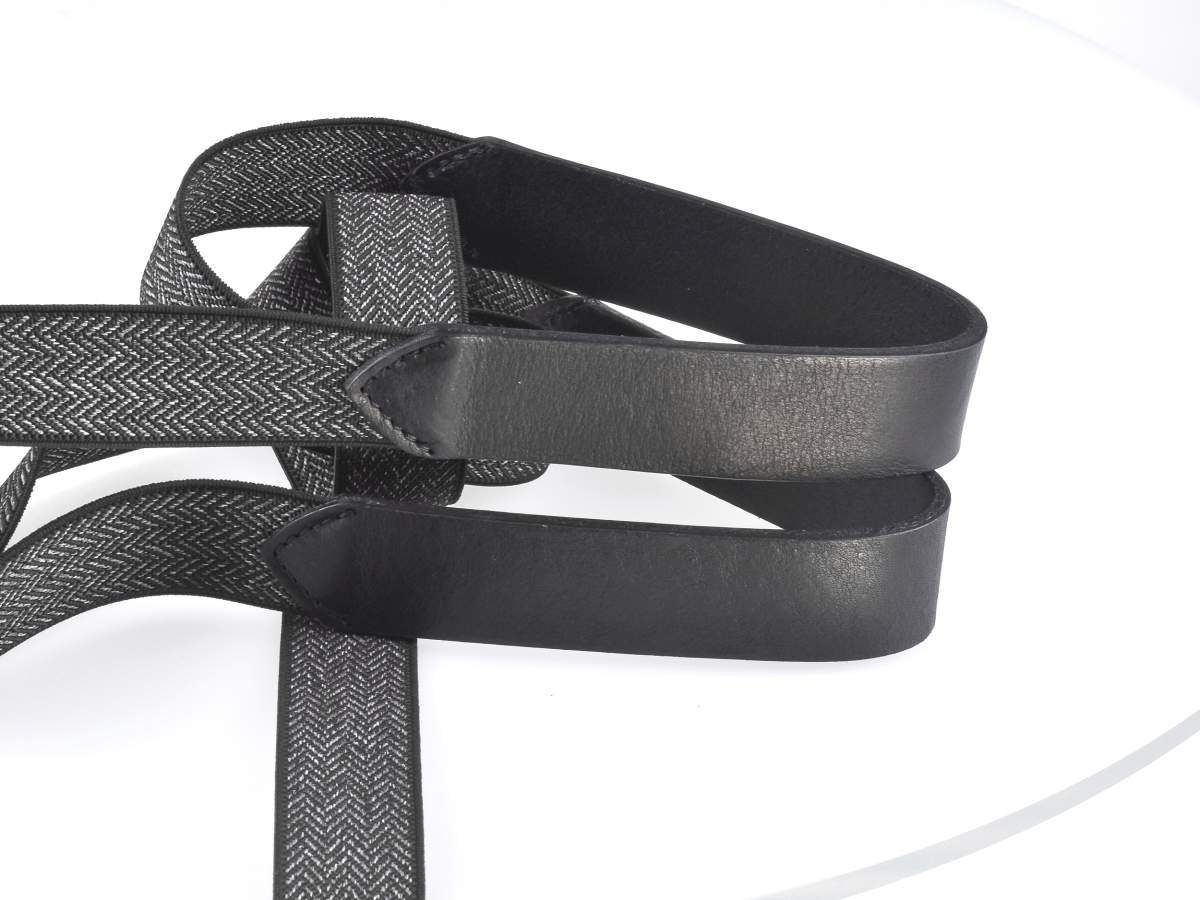 Herren Hosenträger LLOYD Men’s Belts Hosenträger Classic Y-Form, mit 3 Clips, 25mm Bandbreite, für Herren, mit Leder Schultertei
