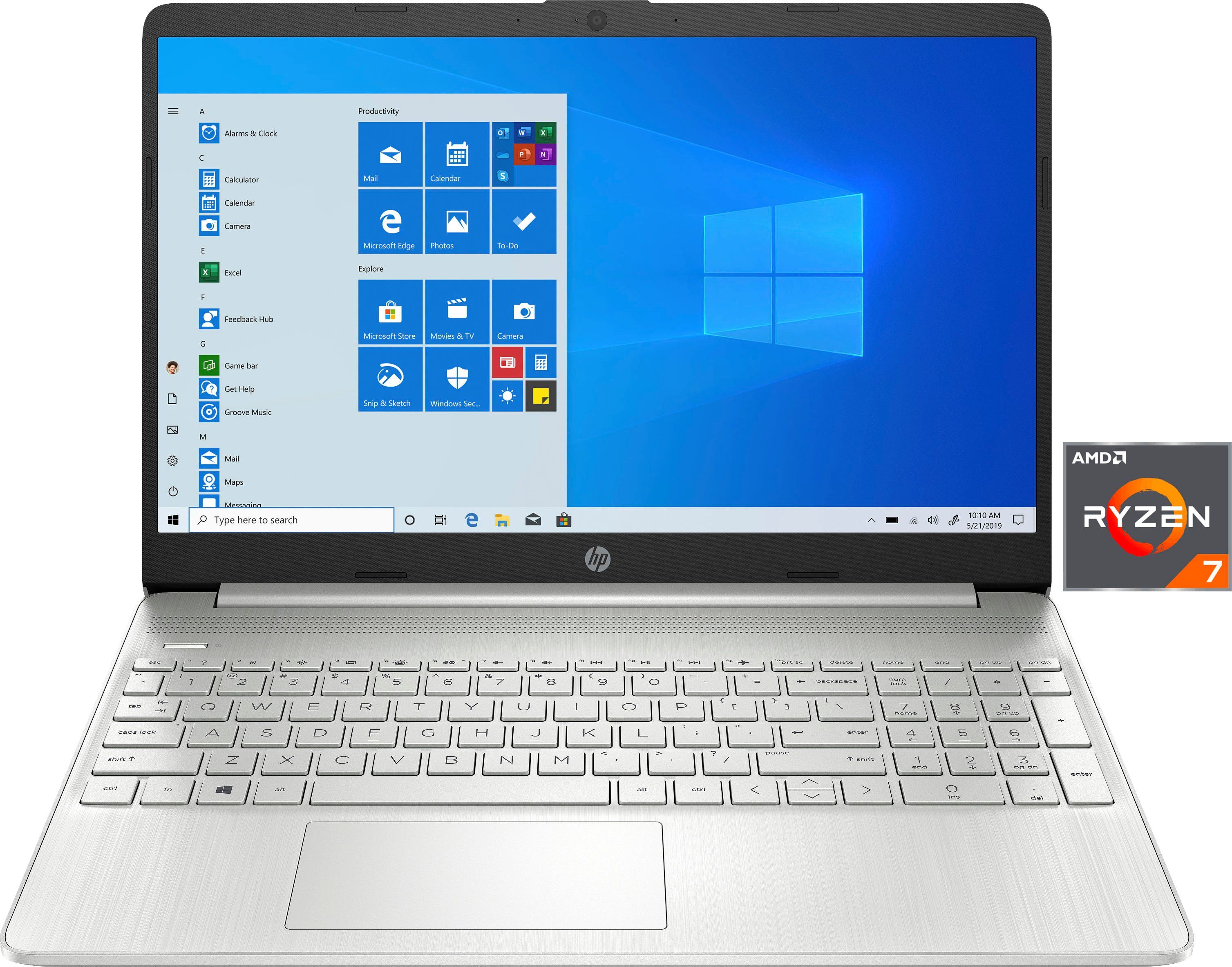 HP 15s-eq2208ng Notebook (39,6 cm/15,6 Zoll, AMD Ryzen 7 5700U, Radeon Graphics, 1000 GB SSD) | alle Notebooks