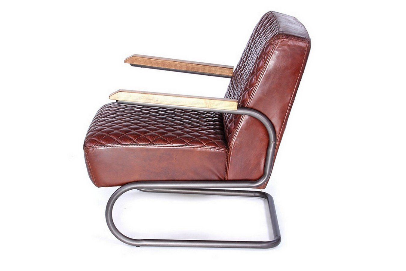 braun Loungesessel Leder Lounge Sessel daslagerhaus living Car 1940