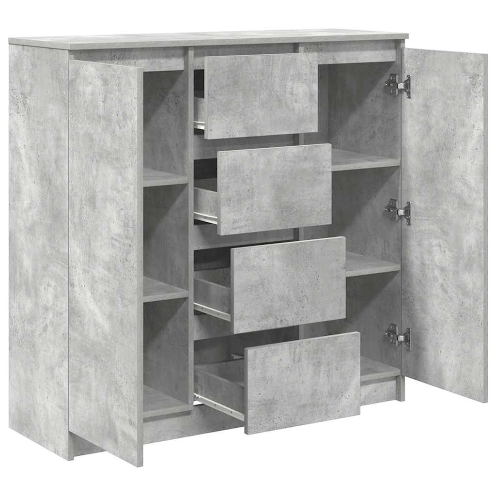 vidaXL Sideboard Sideboard mit Schubladen Betongrau 100,5x35x98,5 cm (1 St) – Bild 5 von 5