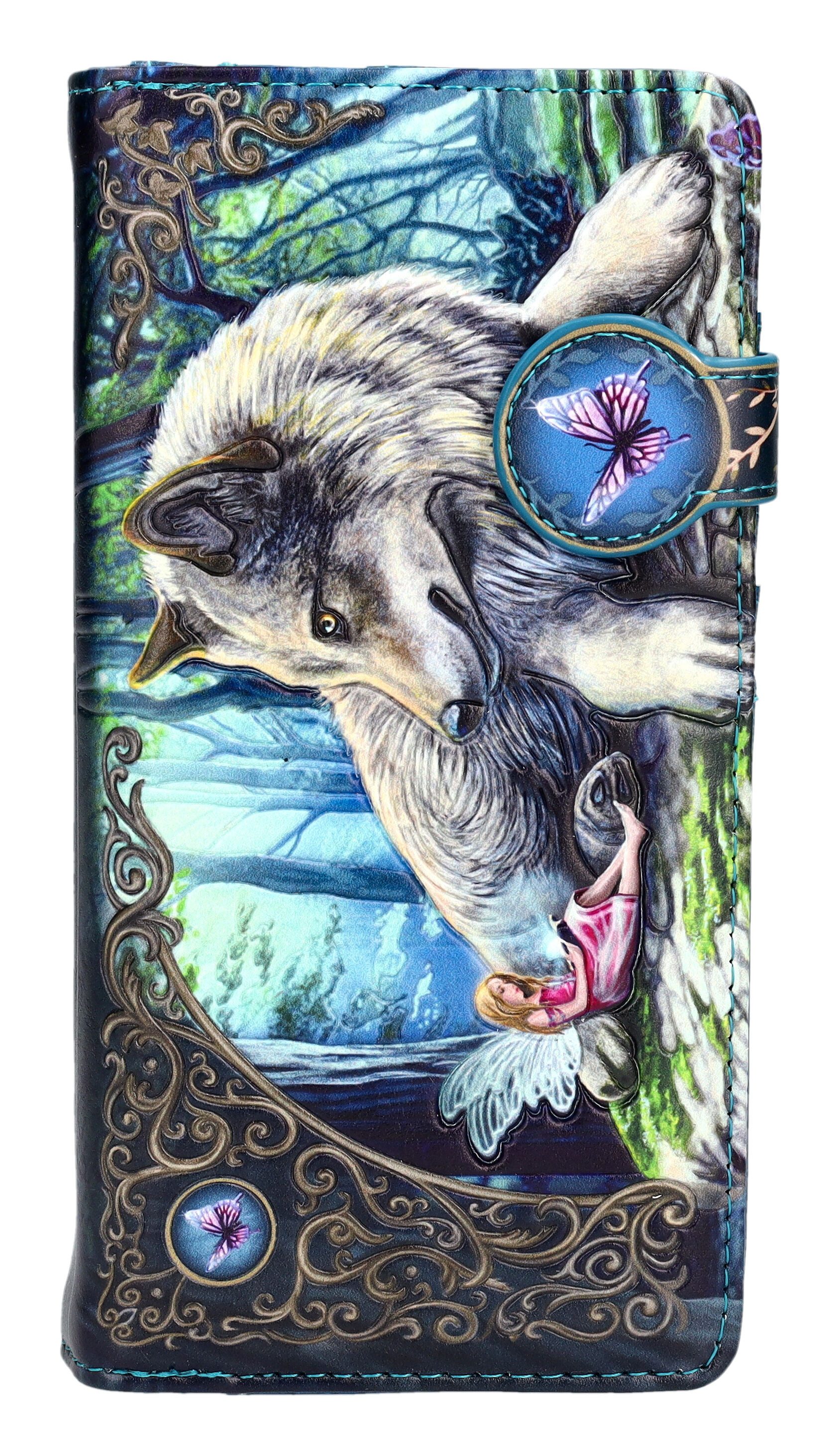 Figuren Shop GmbH Geldbörse Geldbörse Wolf mit Elfe - Fairy Stories - Lisa Parker Geldbeutel