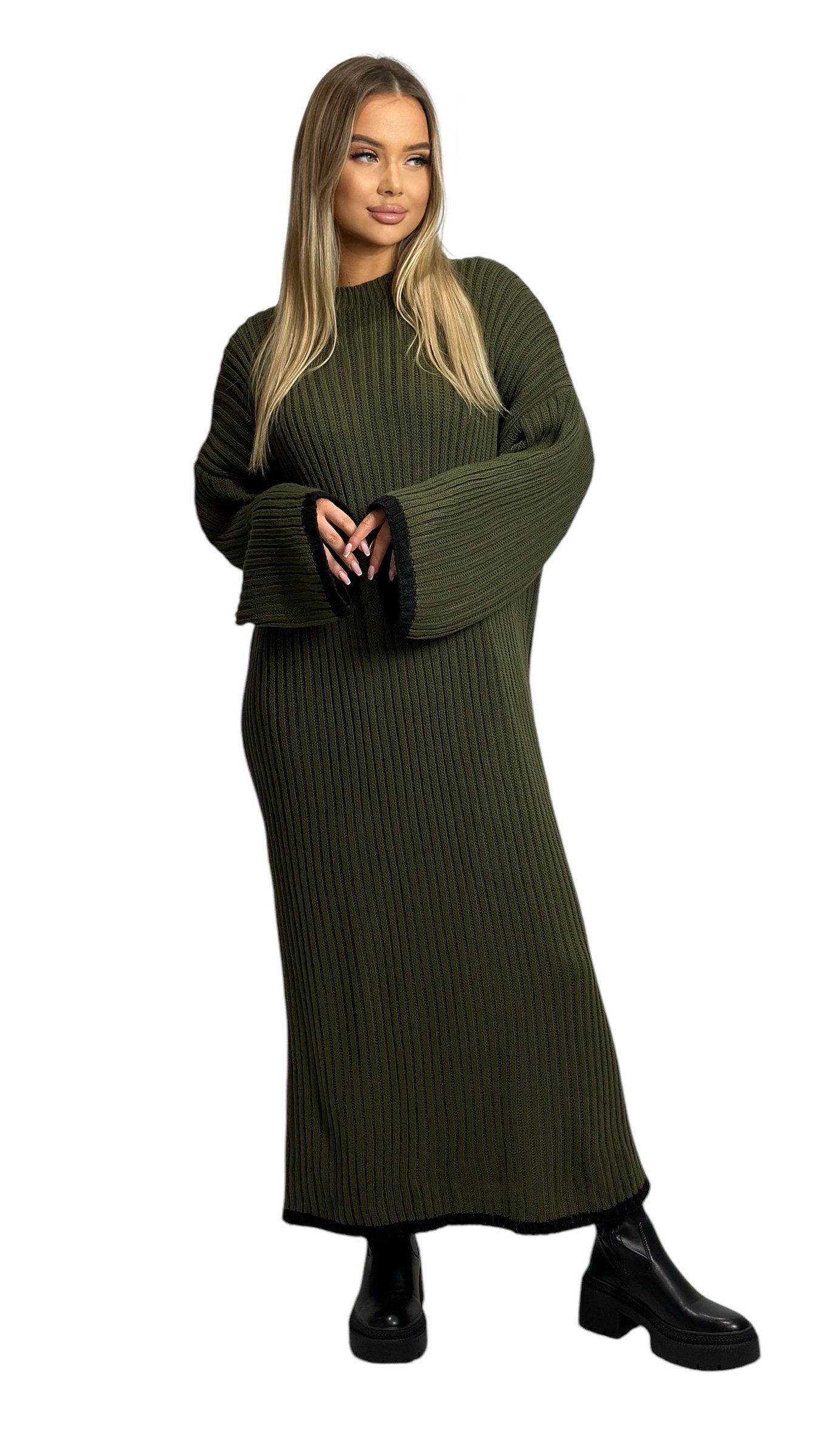 Mississhop Strickkleid Strickkleid Kleid gestrickt lang günstig online kaufen