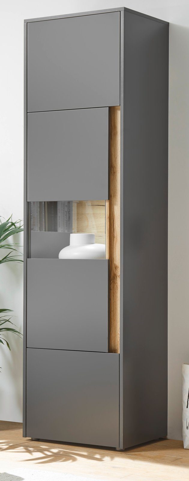 Furn.Design Aktenschrank Center (Hochschrank in grau günstig online kaufen