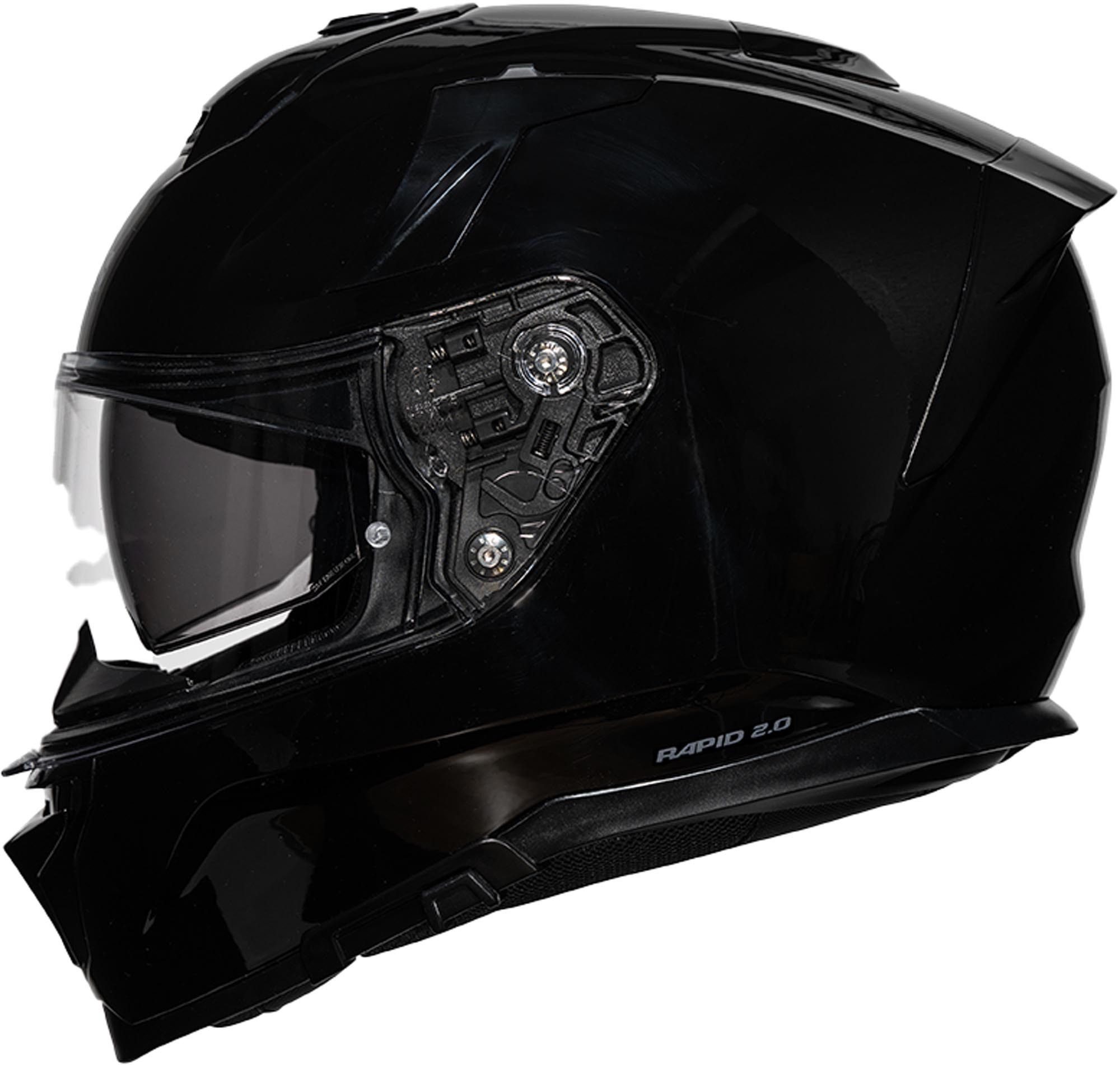 IXS Motorradhelm Rapid 2.0 Glossy Helm, Sonnenvisier, Pinlock, Schnellwechselvisier, ECE 22.06