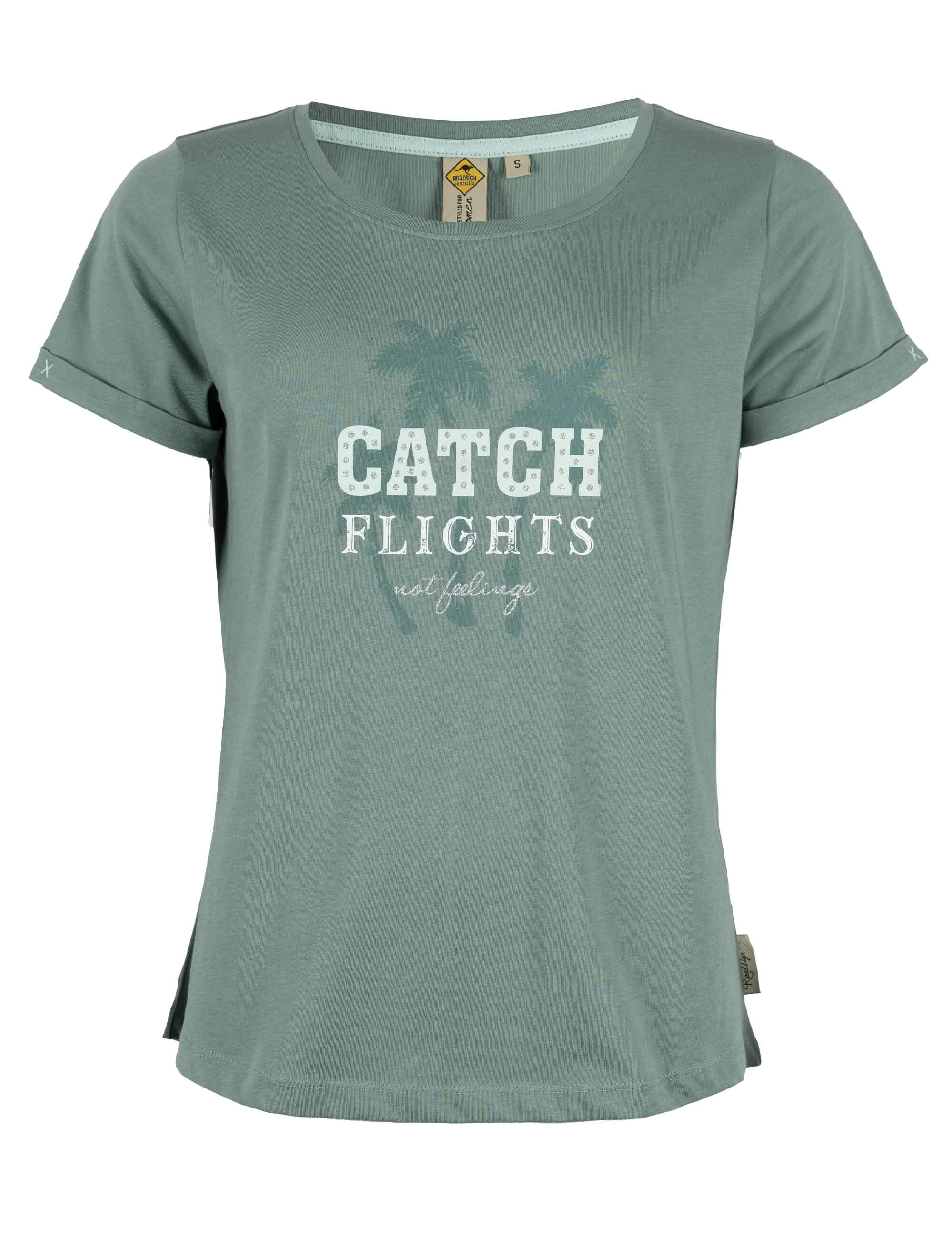 ROADSIGN australia T-Shirt Catch Flights (1, 1-tlg., 1) moderner Print, aus weicher Baumwolle, mit femininem Schnitt