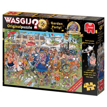 Jumbo Spiele Puzzle Wasgij Original 40 Garten Party 25 Jahre Jubiläum, 1000 Puzzleteile