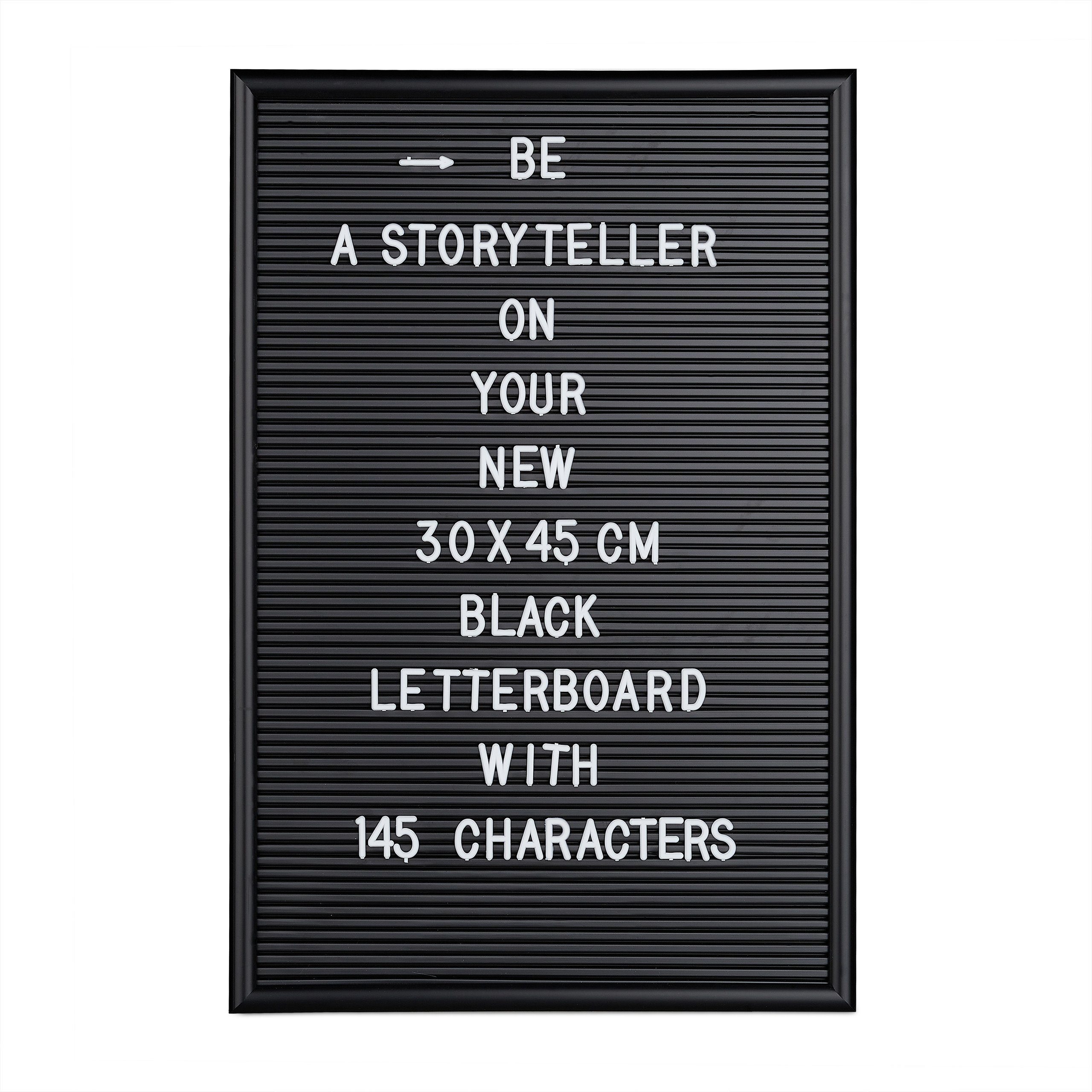 relaxdays Memoboard Letterboard 30 x 45 cm, schwarz günstig online kaufen