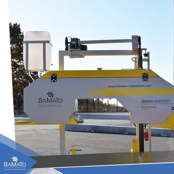 BAMATO Holzbandsäge BBSW-600PRO, 1-St., Kühlmitteleinrichtung, elektrische Höhenverstellung, Blockbandsäge