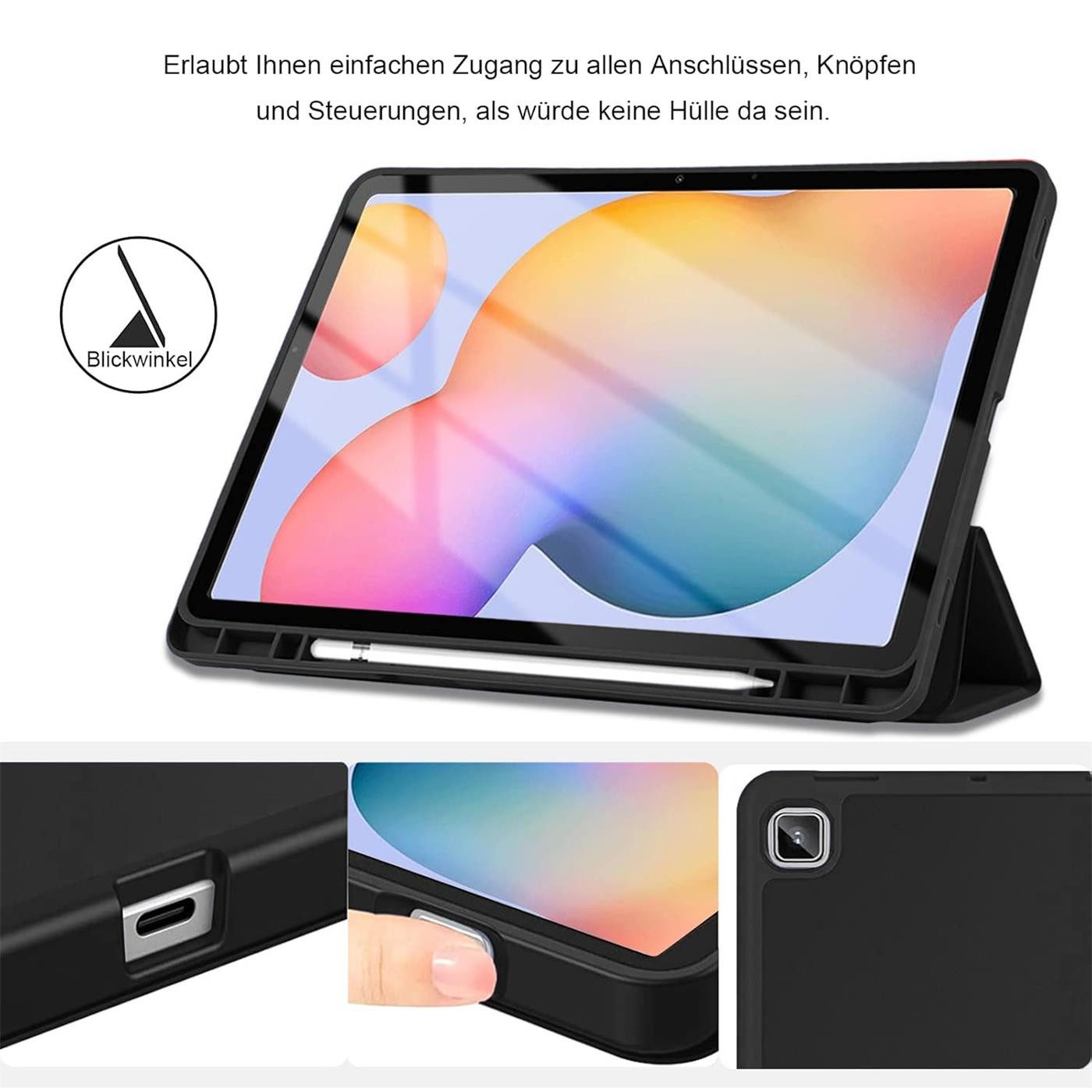 CoolGadget Tablet-Hülle Smart Cover für Samsung Galaxy Tab A8 10.5 2021 25,9 cm(10,2 Zoll), Schutz Tasche aufstellbar mit Stift Halter für Galaxy Tab A8 10.5 20 – Bild 4 von 5