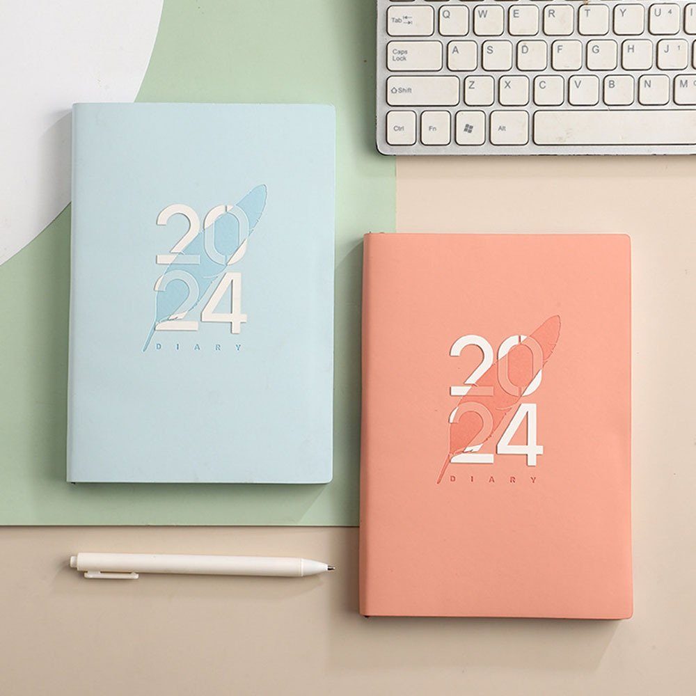 Tintenlecks. Geprägtes Blusmart Vermeidet Notizbuch Prozesskalender-Planungsbuch, blue