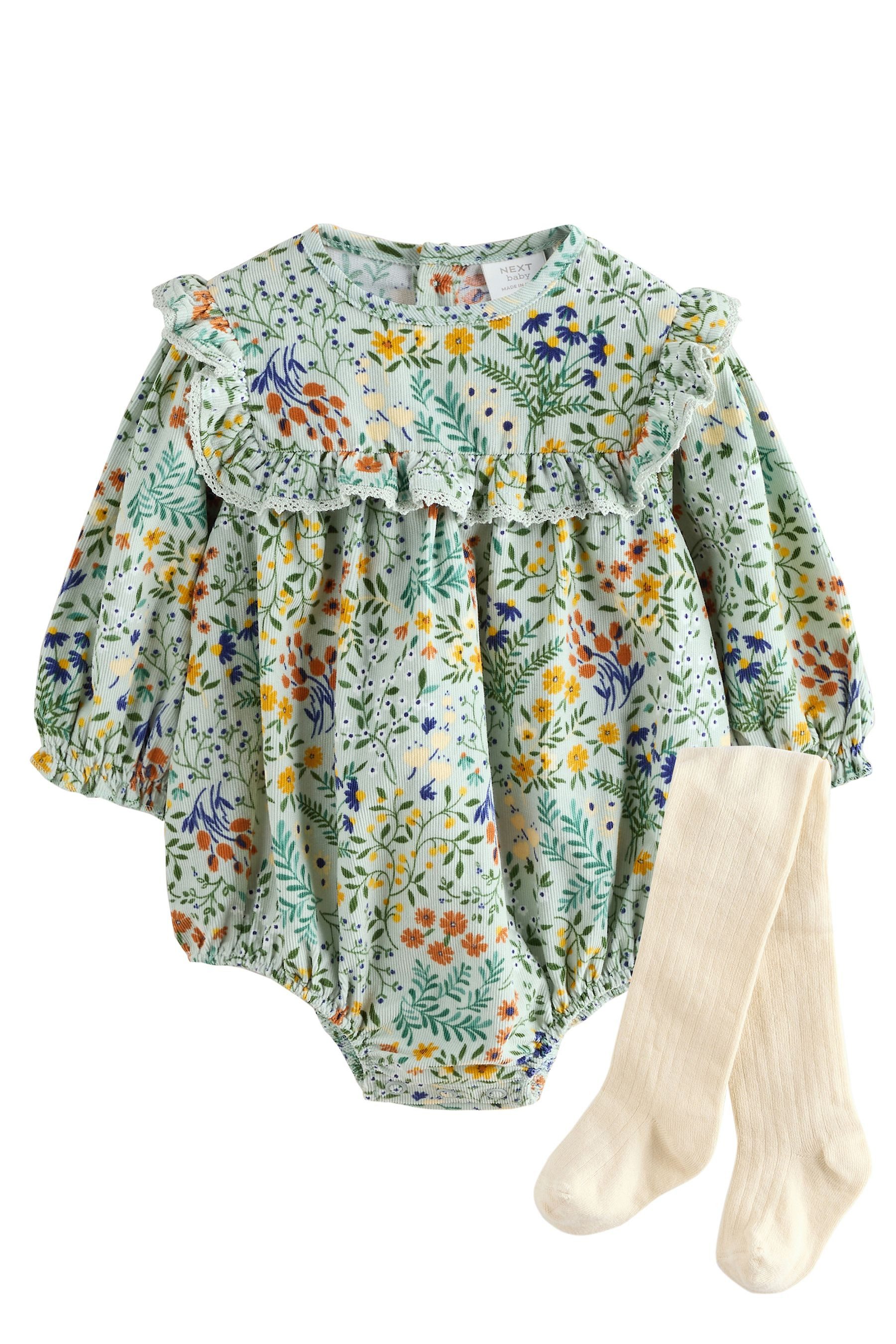 Next Ползунки Babystrampler mit Pluderhose und Strumpfhose (2-tlg)