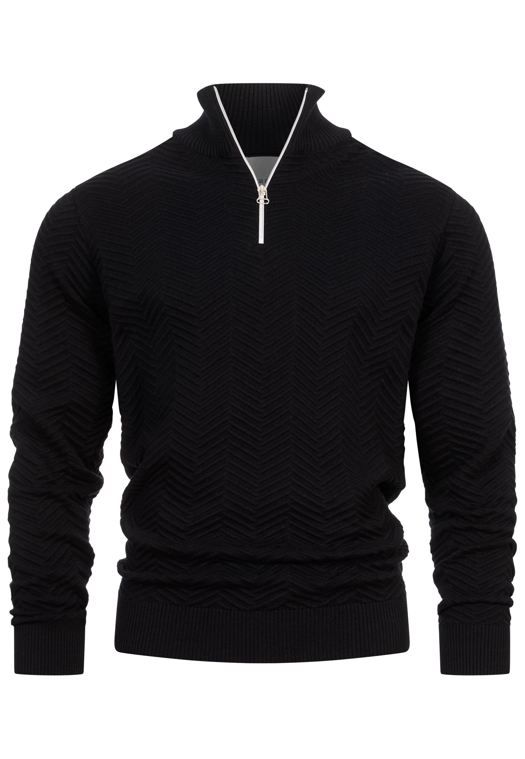 Kronstadt Strickpullover Herren KSCarlo Half-Zip Pullover Herrenpullover Half-Zip Feinstrickpullover