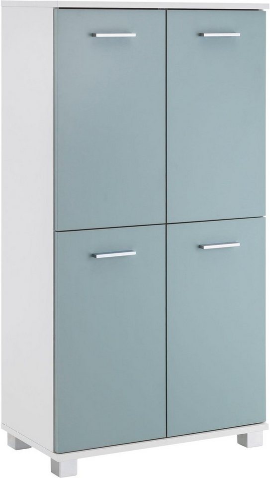 Schildmeyer Midischrank Lumo Breite 60 cm, mit 4 Türen & Metallgriffen,  Türanschlag wechselbar