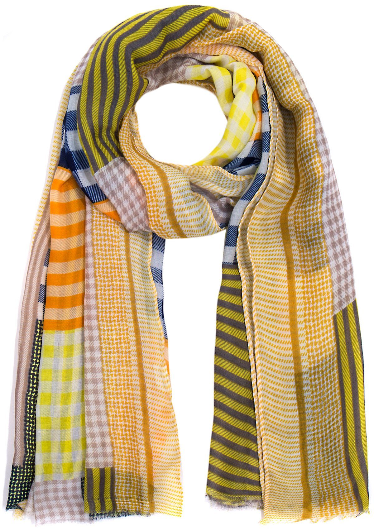Faera Modeschal, Damen Schal gemischte Karos weicher und leichter karierter günstig online kaufen