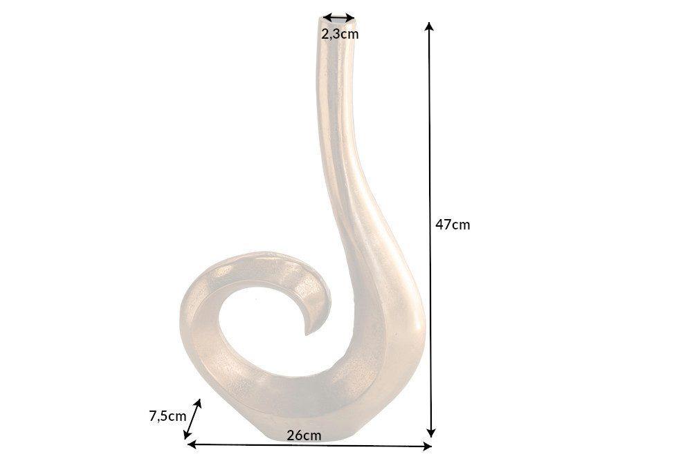 riess-ambiente Dekovase WAVE 47cm gold (Einzelartikel, 1 St), Wohnzimmer · Dekoration · groß · Tisch · Metall. € 34,95