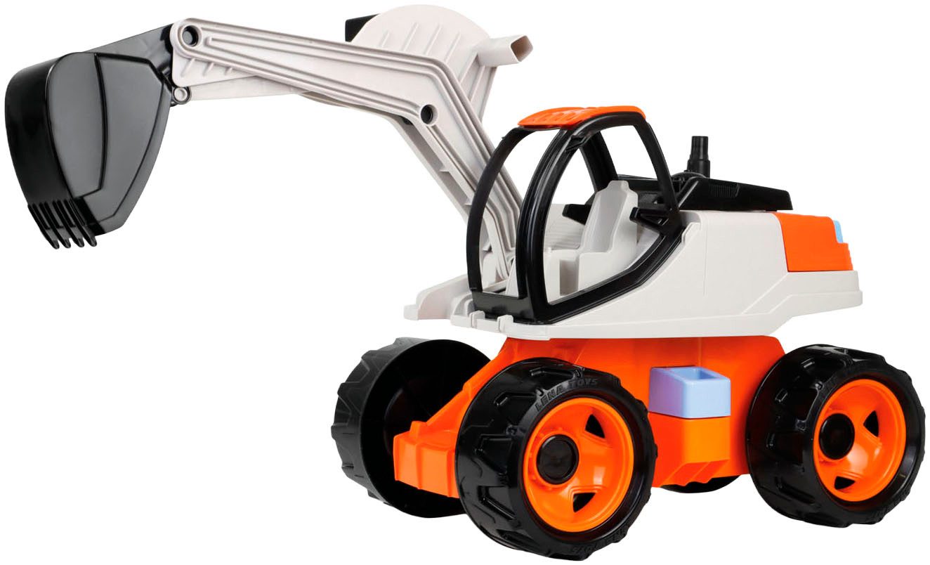 Lena® Spielzeug-Bagger Giga Trucks Bagger Pro, Orange/Beige, Made in Europe