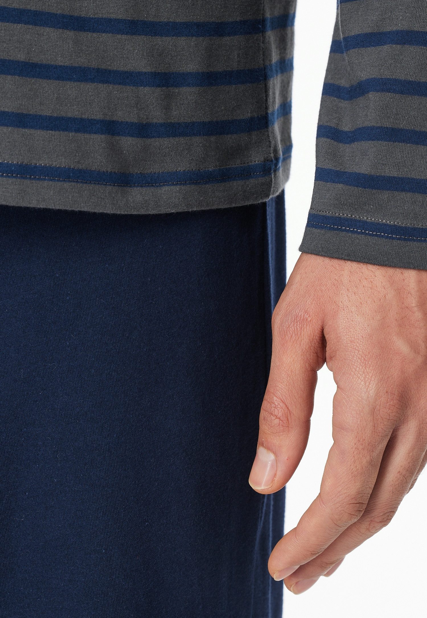 Schiesser Schlafanzug Casual Essentials (2 tlg) mit Streifen