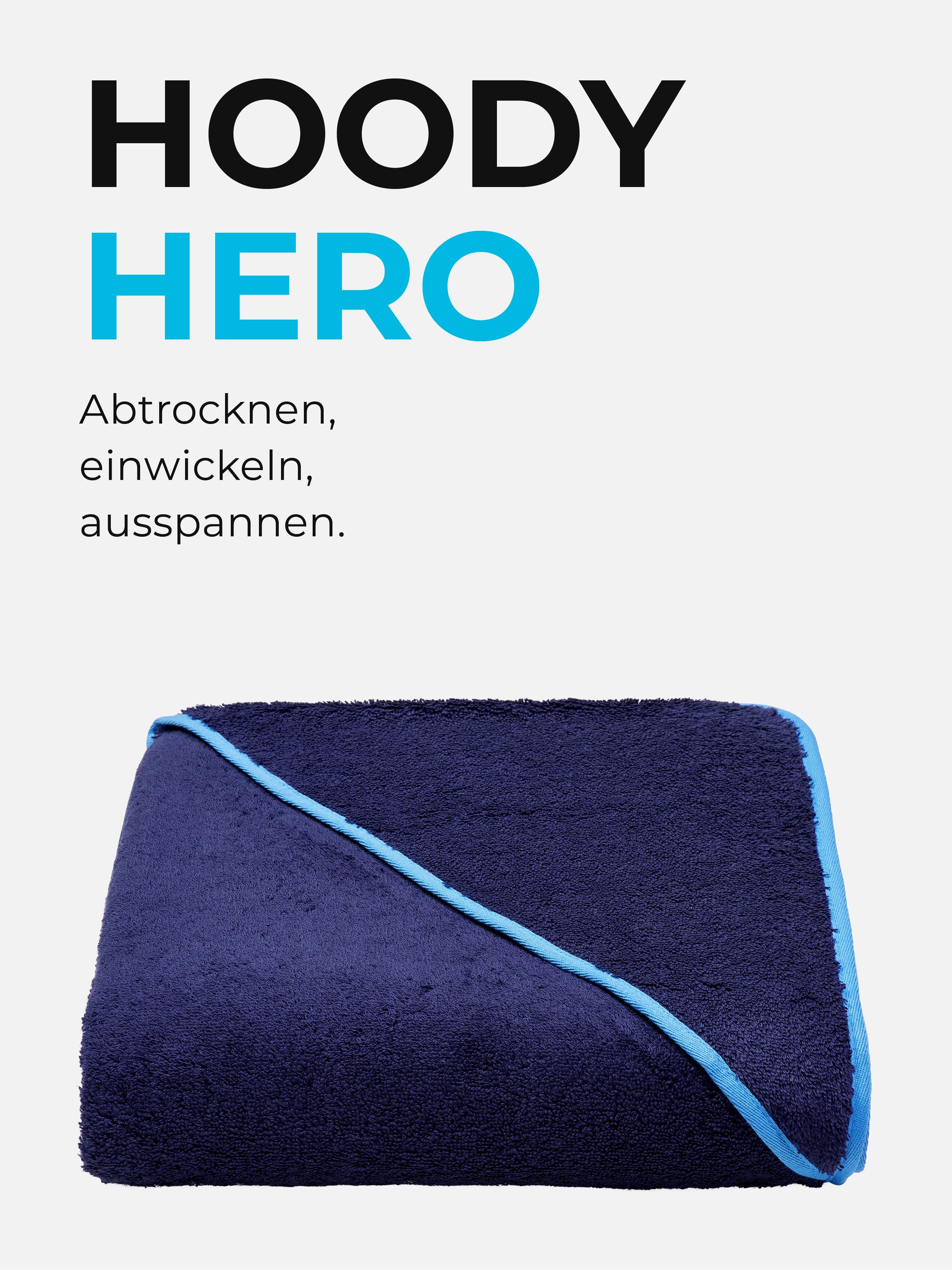 Sowel Kapuzenhandtuch - Hoody Hero -, 100% Bio-Baumwolle, 140x140cm, Badetuch mit Kapuze für Erwachsene, Kinder und Babys – Bild 2 von 5