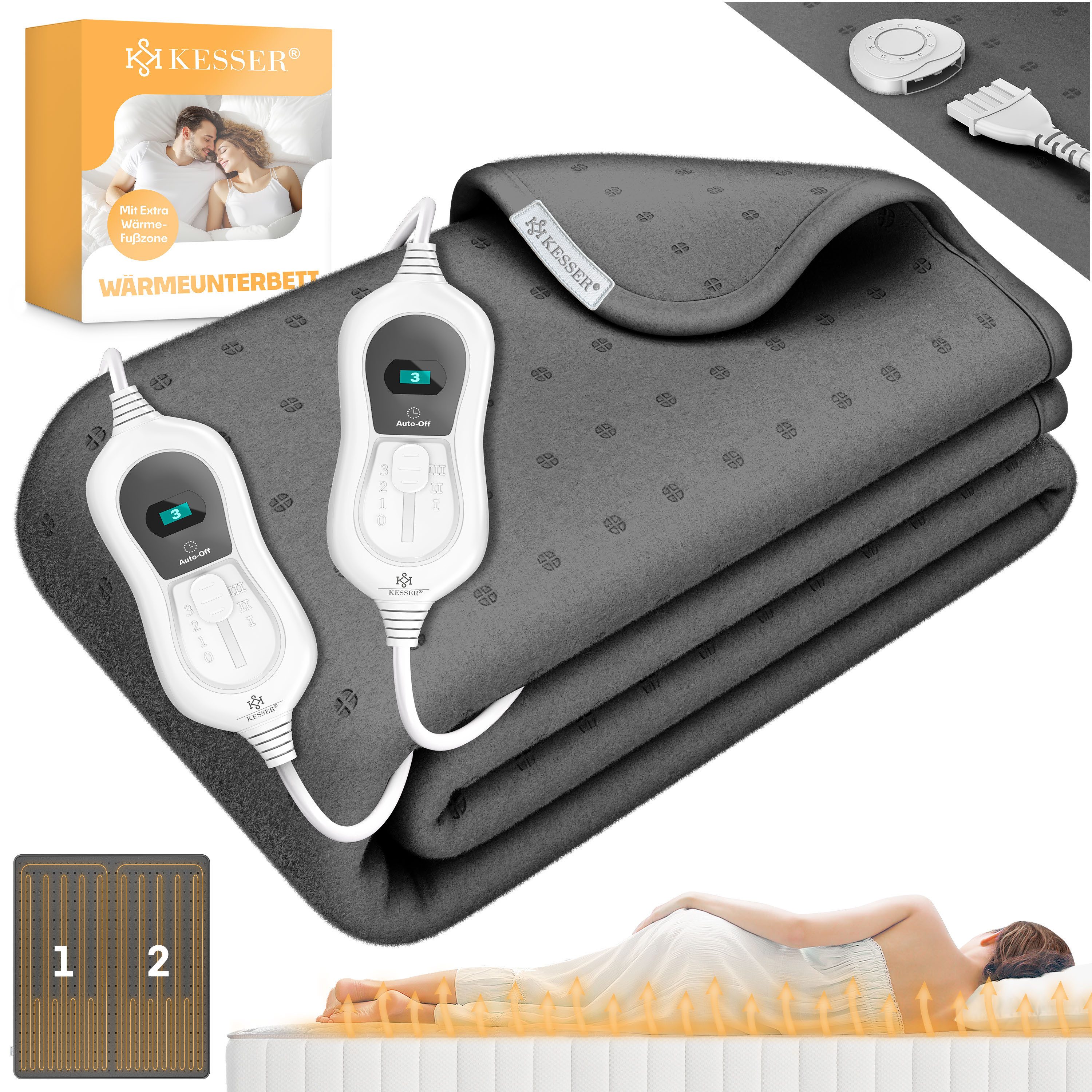 KESSER Wärmeunterbett, Wärmeunterbett mit Abschaltautomatik Fernbedienung H günstig online kaufen