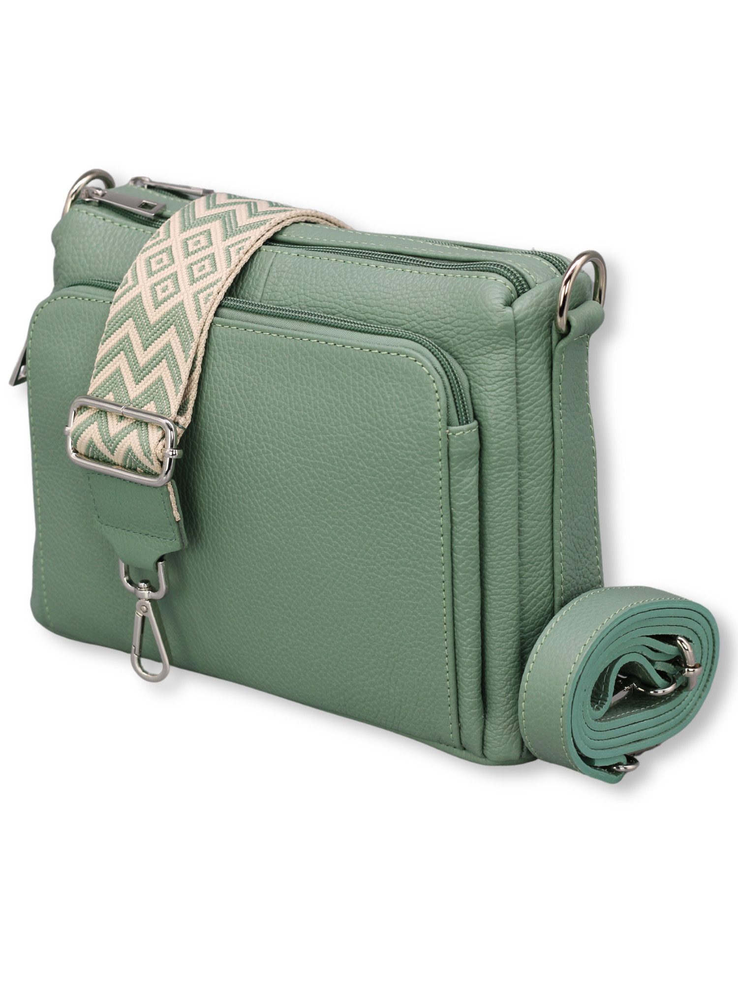 Schultertasche BECKY Umhängetasche für Damen, Schultertasche aus Echtleder