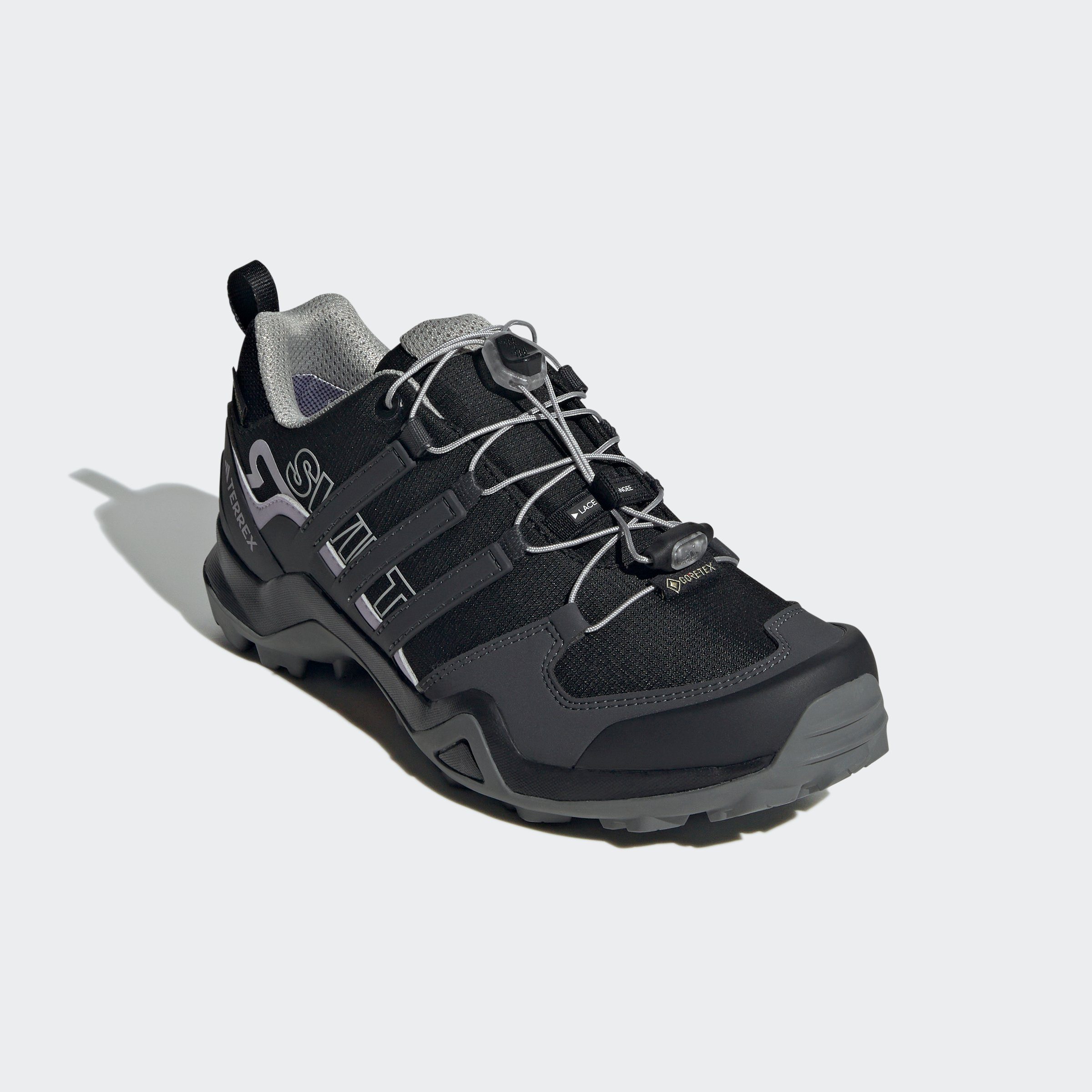 adidas TERREX TERREX SWIFT R2 GORE-TEX Wanderschuh wasserdicht Core Black / Dgh Solid Grey / Purple Tint