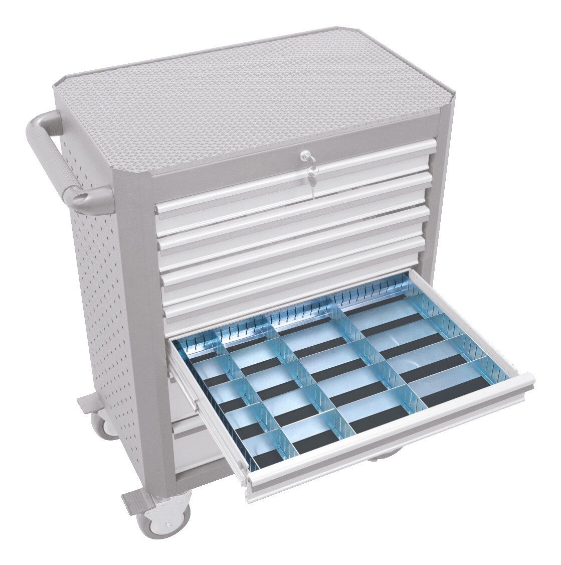 KS Tools Werkzeugwagen BASICline, (23-tlg), Schubladen-Einteiler-Satz, 23-teilig