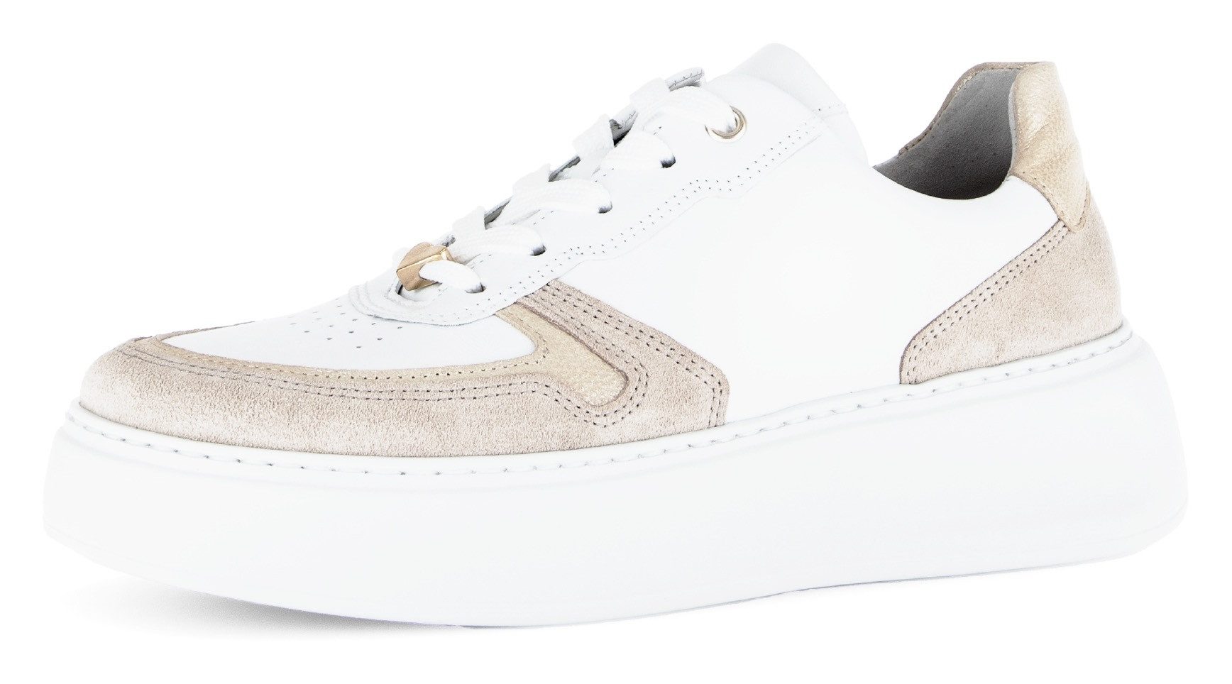 Gabor FLORENZ Plateausneaker, Freizeitschuh, Halbschuh, Schnürer, Kontrastb günstig online kaufen