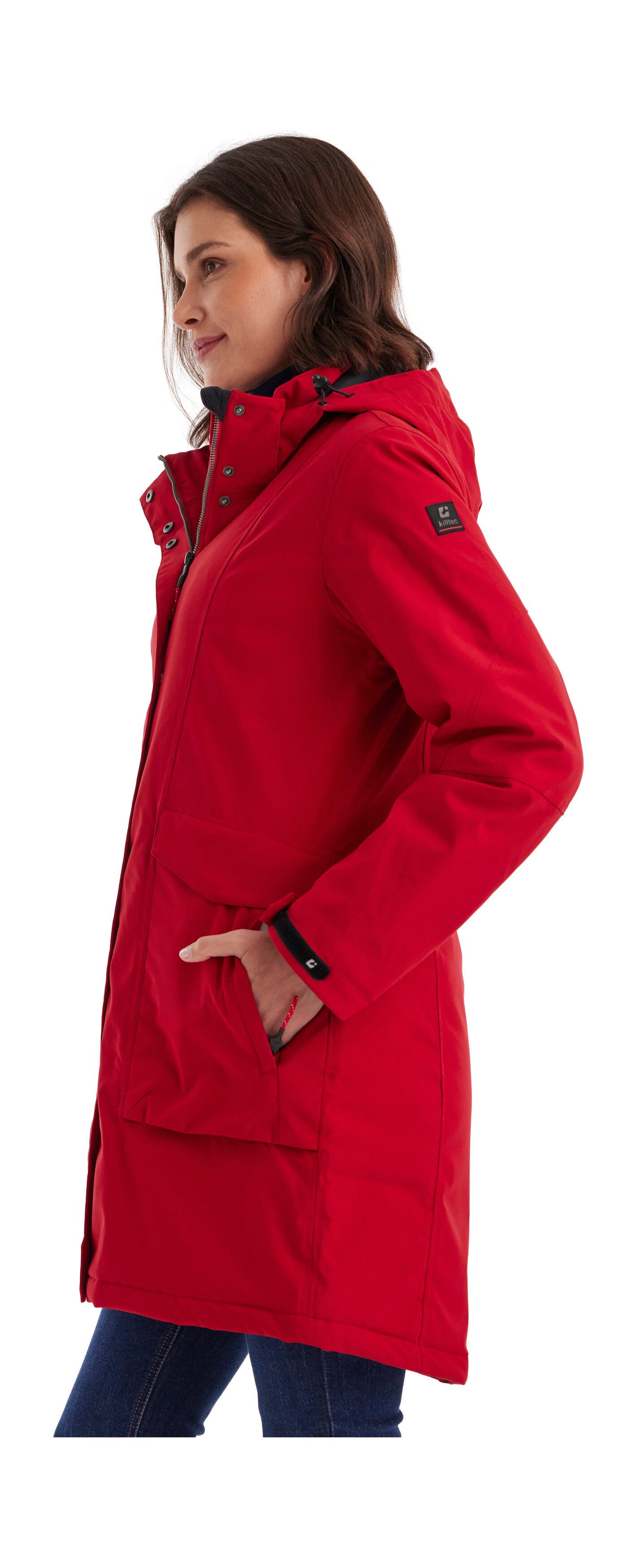 Killtec Parka Damen Funktionsparka Wasserdichter, atmungsaktiver Damenparka mit abnehmbarer Kapuze