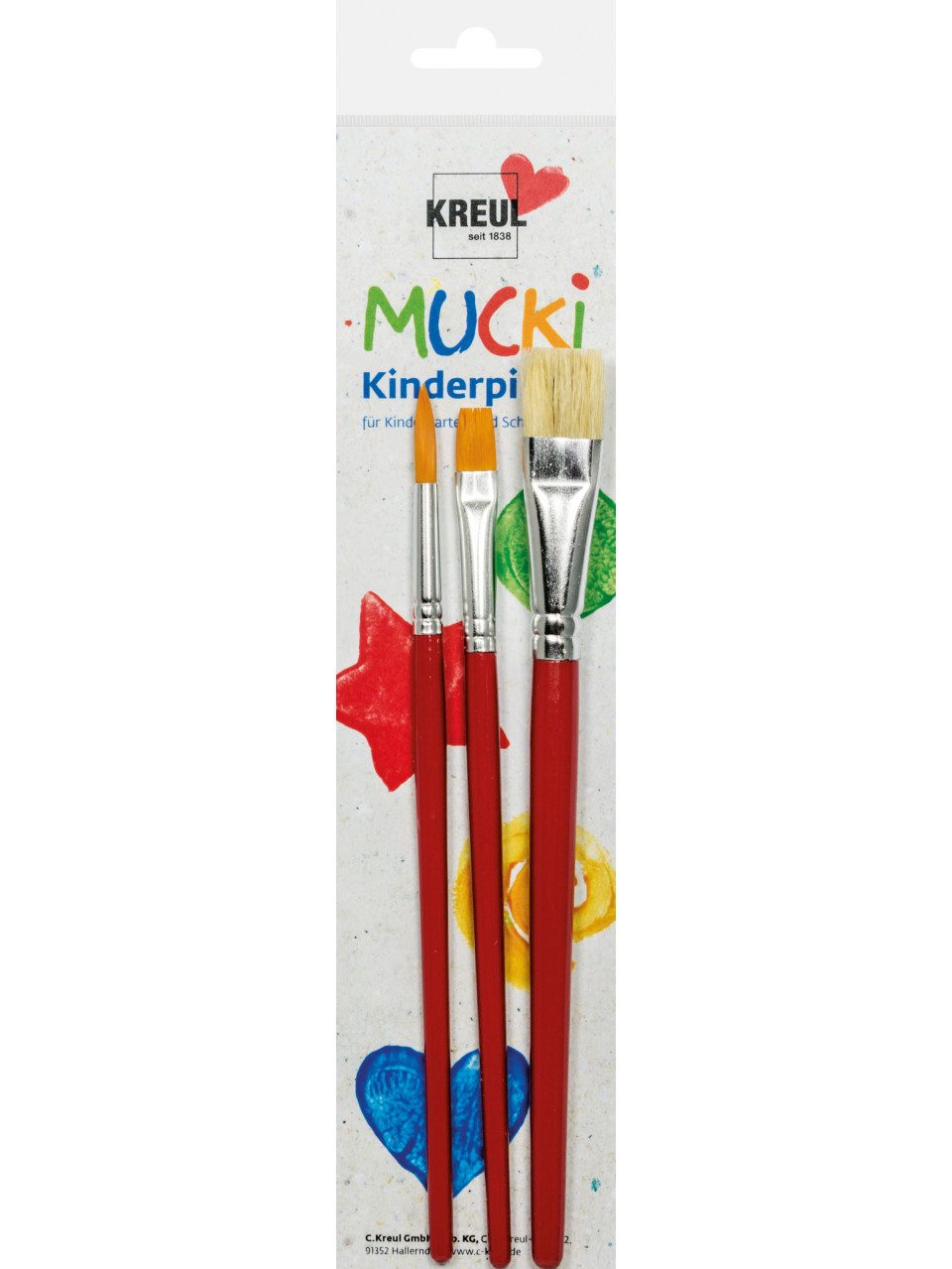 Kreul Pinsel Mucki Kinderpinsel 3er Set