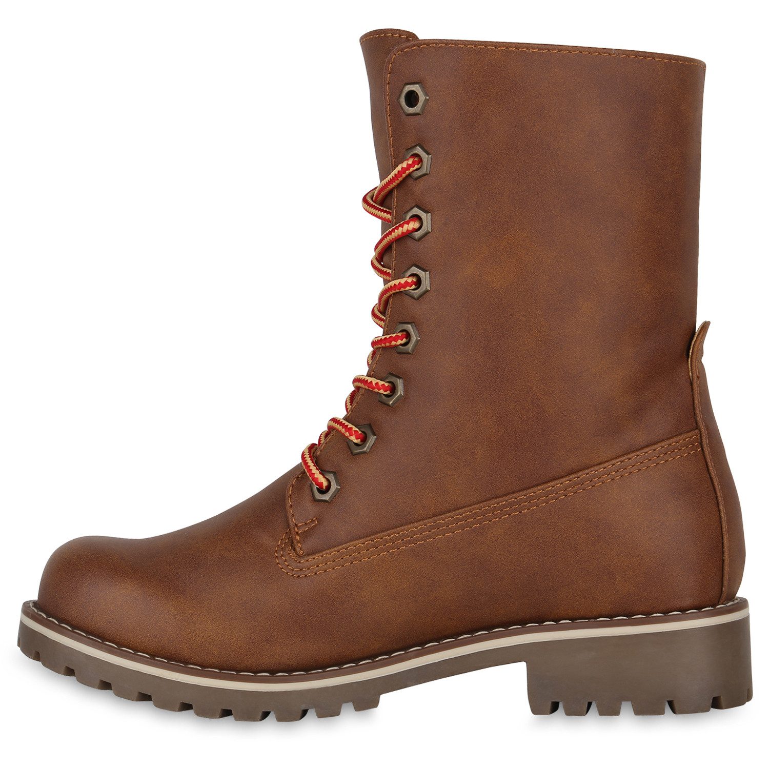 VAN HILL 813135 Schnürstiefelette Schnürstiefeletten Damen Warm Gefütterte Stiefeletten Stiefel