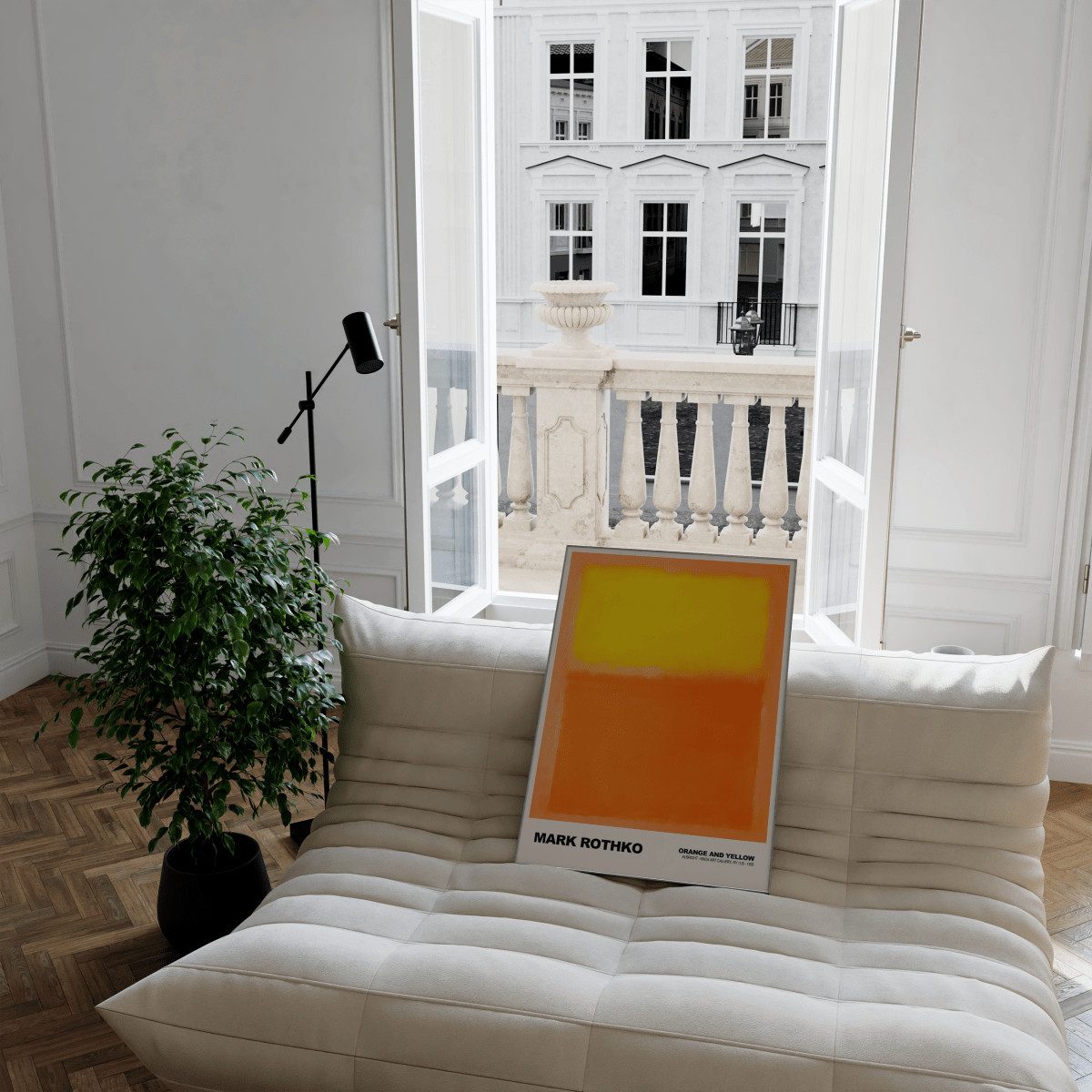 JUSTGOODMOOD Poster Mark Rothko Orange and Yellow Abstrakter Expressionismus Farbfeld Prin, (1 St) – Bild 3 von 5