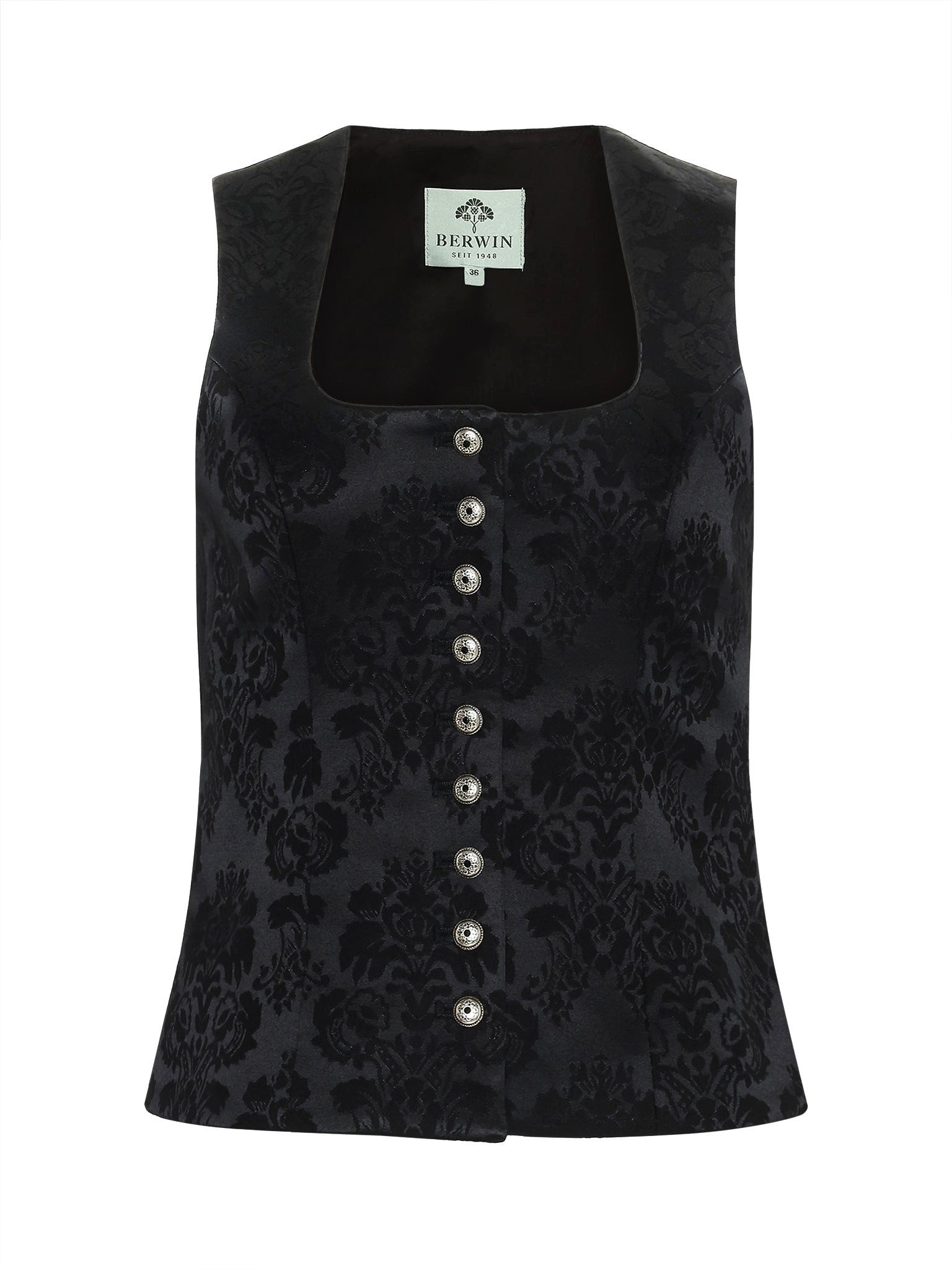 Berwin Trachtenweste Trachtenmieder Damen – Stretch-Jacquard günstig online kaufen