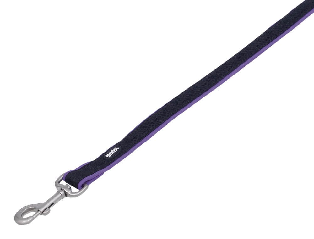 Nobby Hundeleine Leine "Mesh Preno", lila, XS-S, Mesh (Nylon)-Neopren, weicher Griff durch Neoprenfüllung