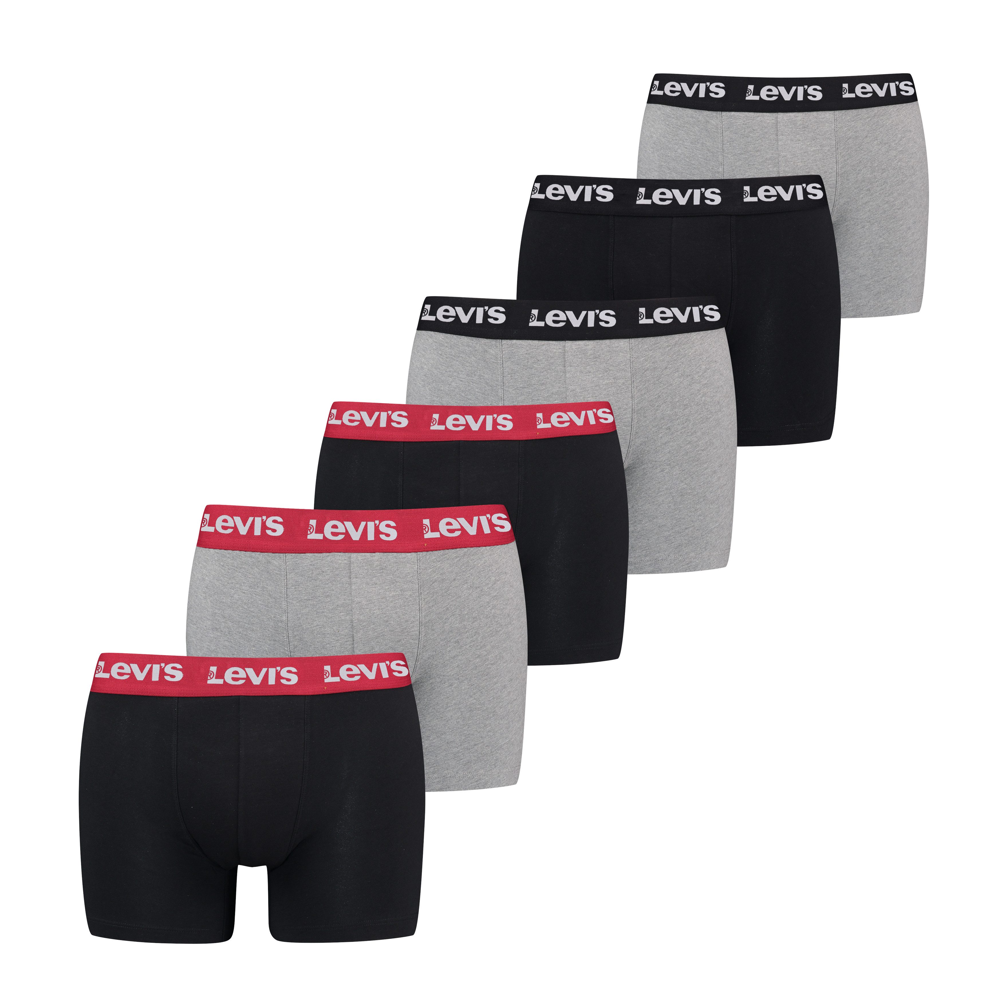 Levi's® Boxershorts LEVIS MEN REPEAT LOGO BOXER BRIEF 6P ECOM (6er Pack)