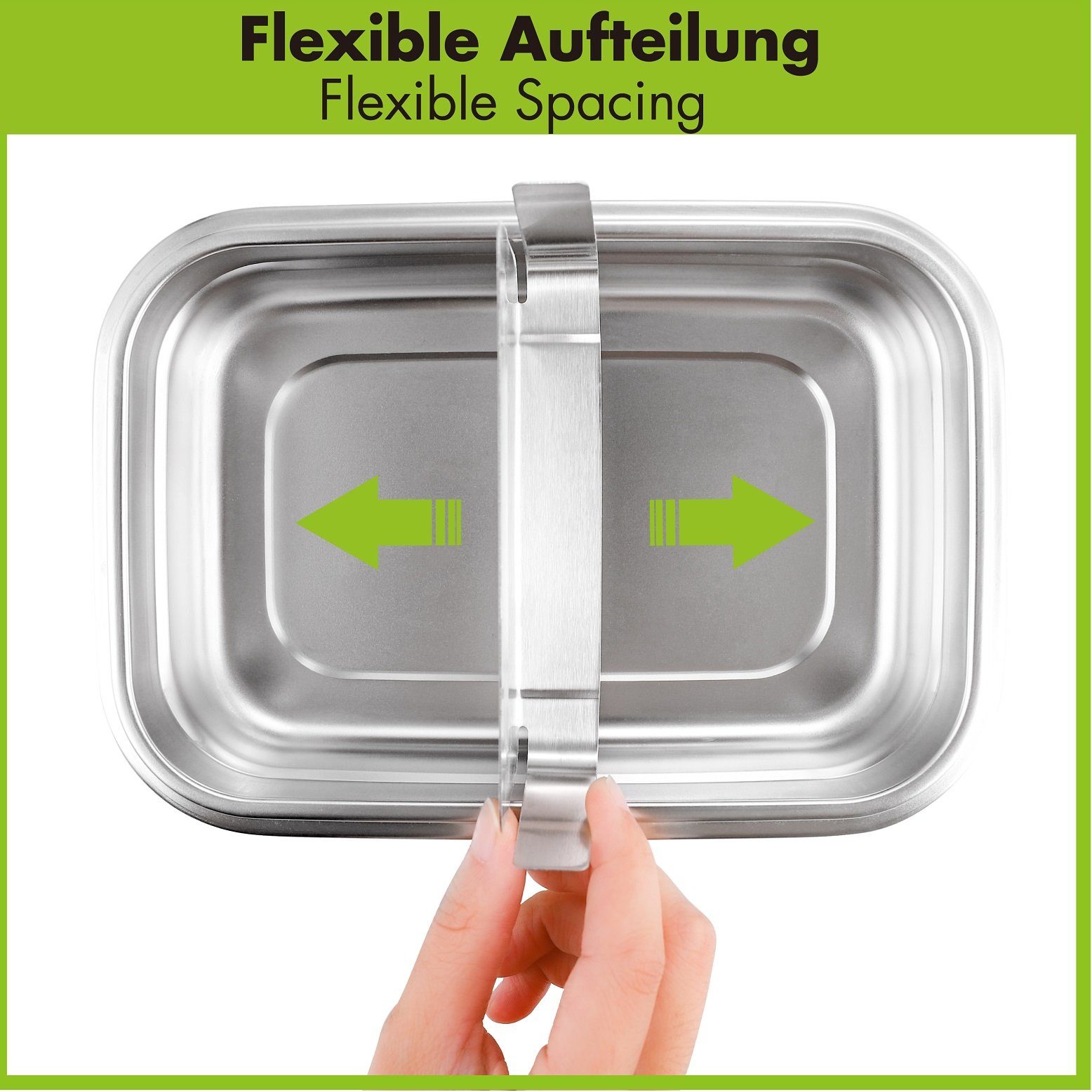 immer Lunchbox Edelstahl Brotdosen-Set "SafeLock", Edelstahl