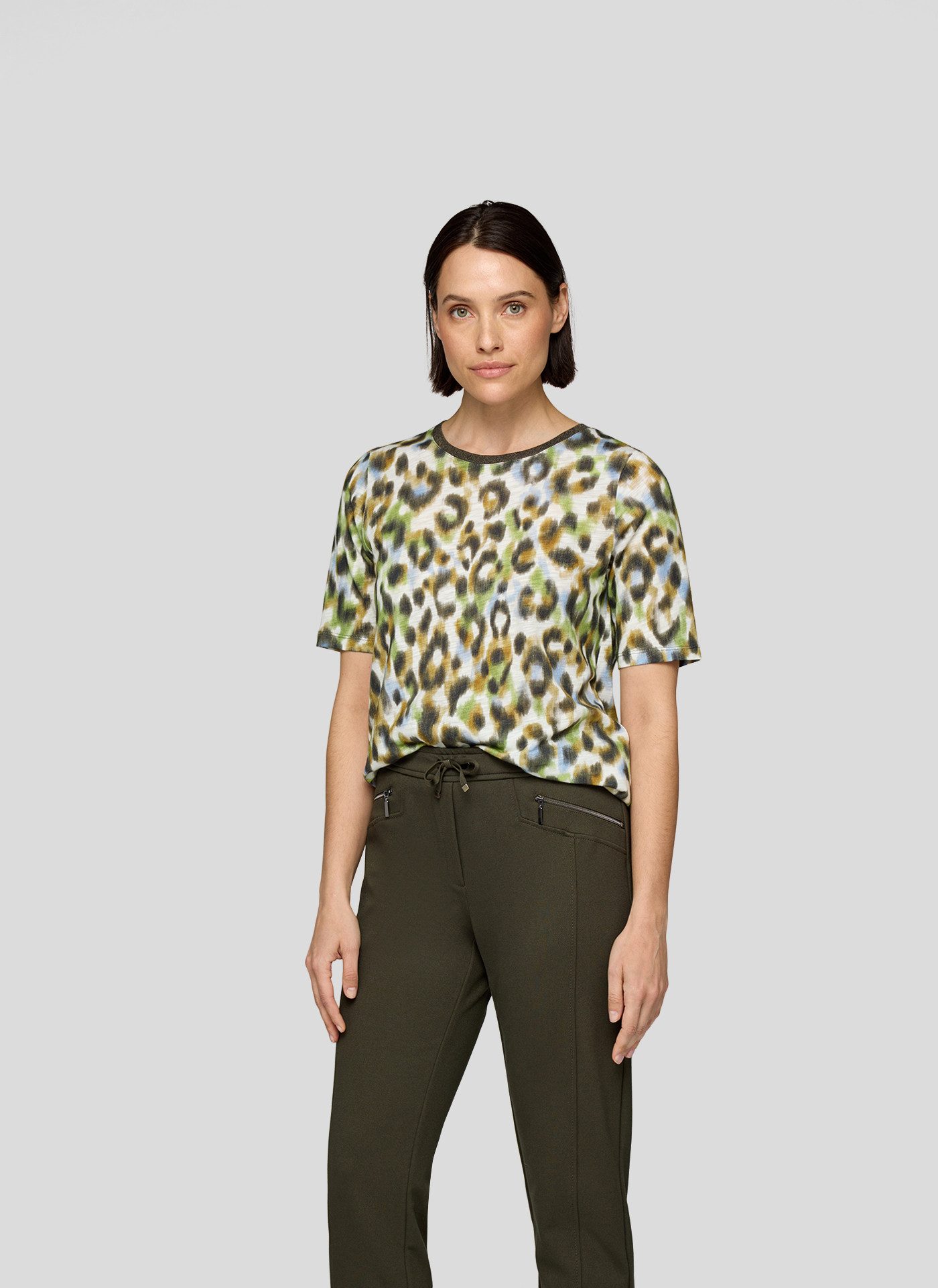 Rabe Kurzarmshirt im Leo-Look günstig online kaufen