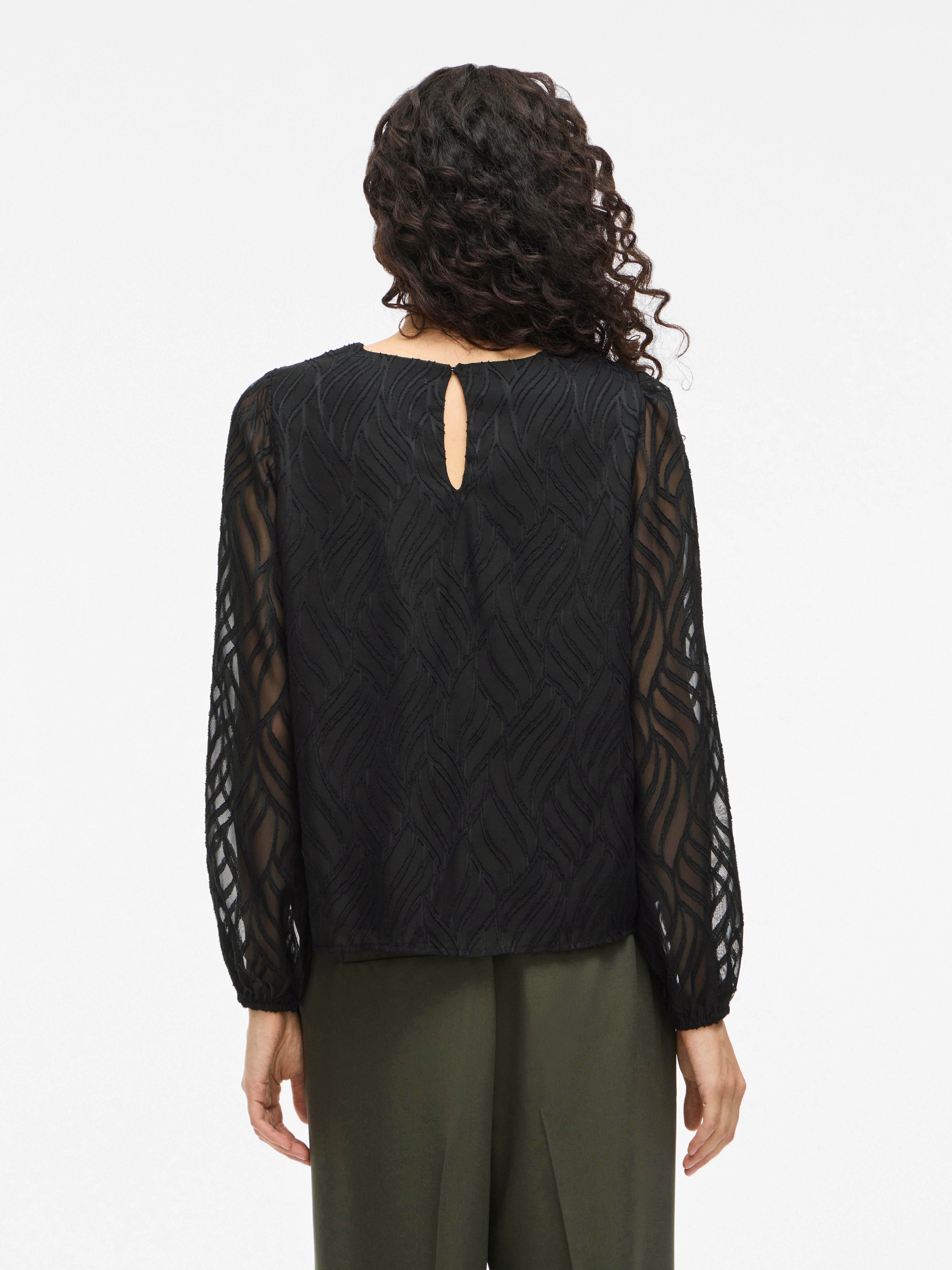 Vila Blusenshirt VIMIKA O-NECK L/S TOP günstig online kaufen