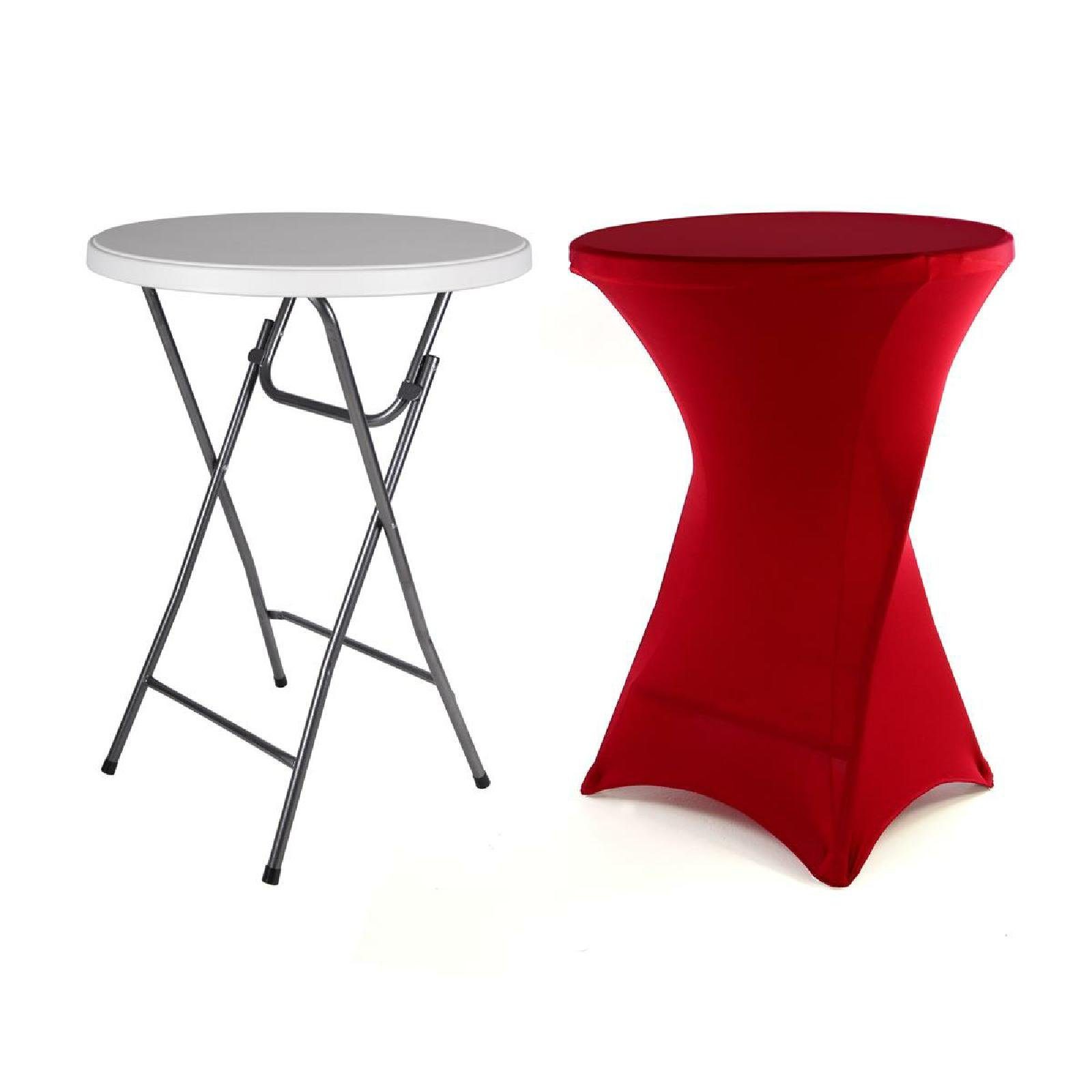 VCM Gartentisch Partytisch rund klappbar, VCM Gartentisch 110x80x80 cm Polyester