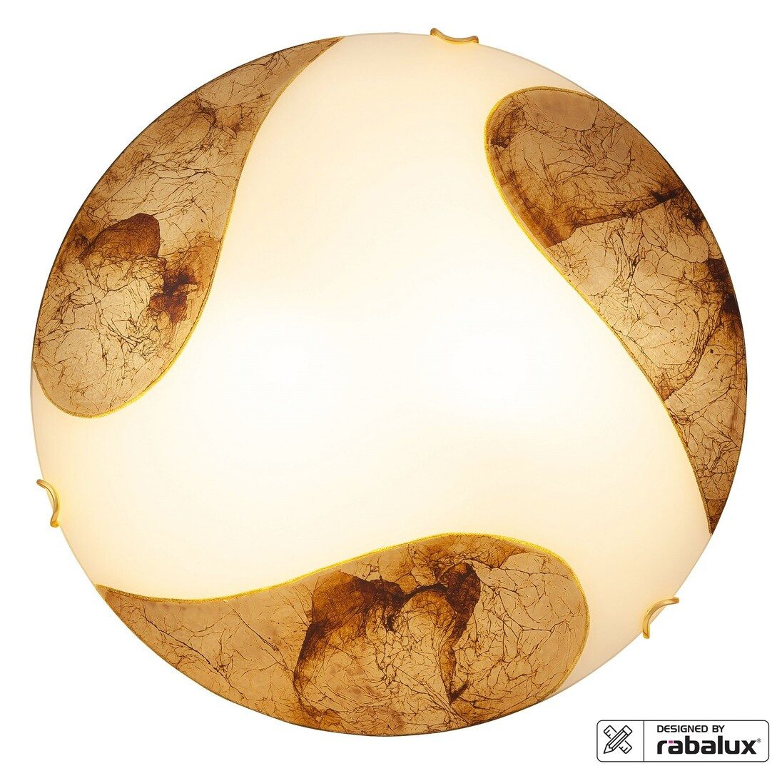 Rabalux Deckenleuchte "Art gold-Art gold" 2-flammig, Metall, weiß, rund, E27, ø400mm