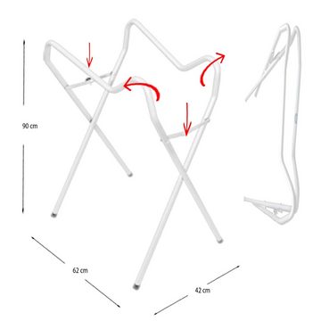 Tega-Baby Babybadewanne 3 Teile SET AB -EULE + Ständer Weiß - Abflussset Baby Wanne, (Premium.set Made in Europe), Wanne + Badesitz + Ablauf Set + Ständer