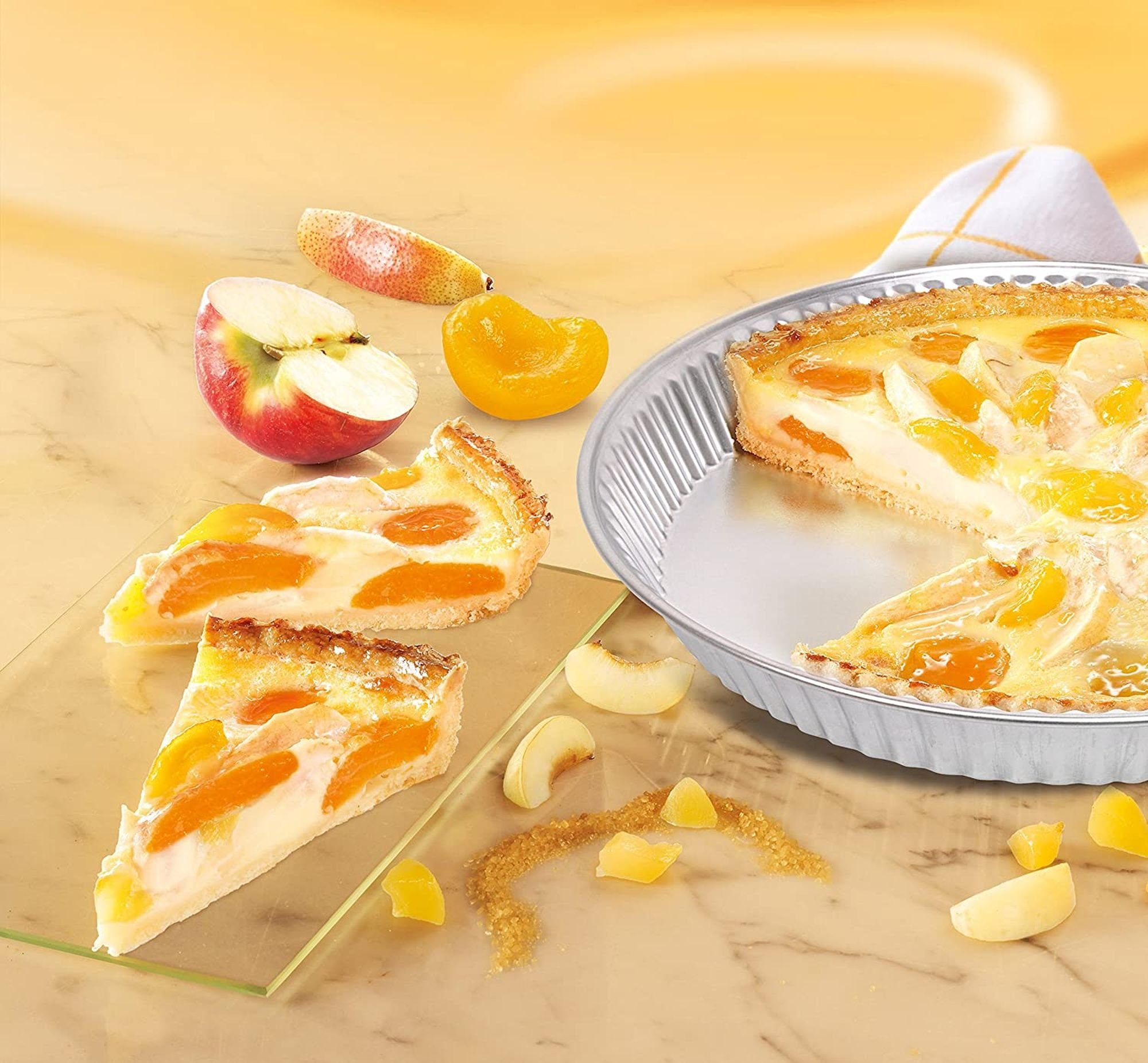 Dr. Oetker Küchenhelfer Obstkuchenform Obstkuchenform Backform 30 cm Classic besonders für Gasherd Dr.