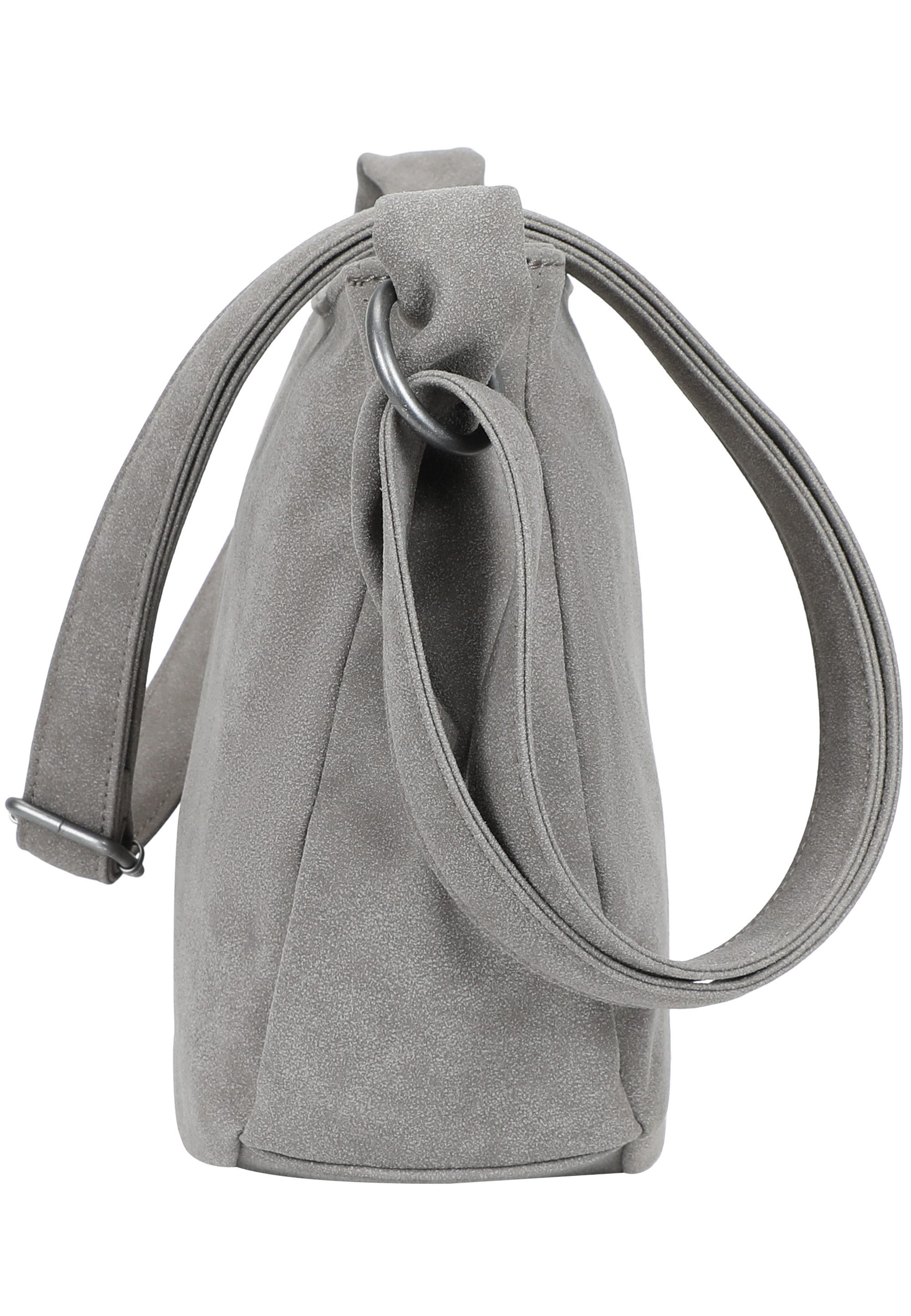 Fritzi aus Preußen Schultertasche Sue02 Suede Jacky Soft Dark Anthra, mit modischer Kordelschnur