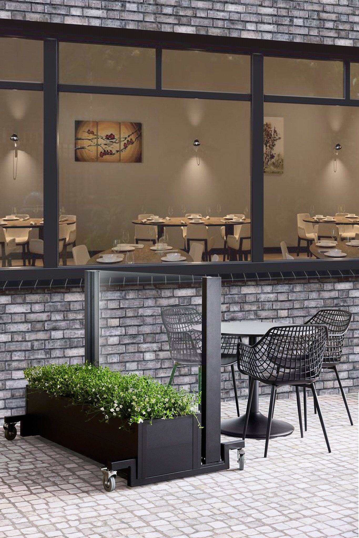 terrassana Glaszaun Windschutz Viewline