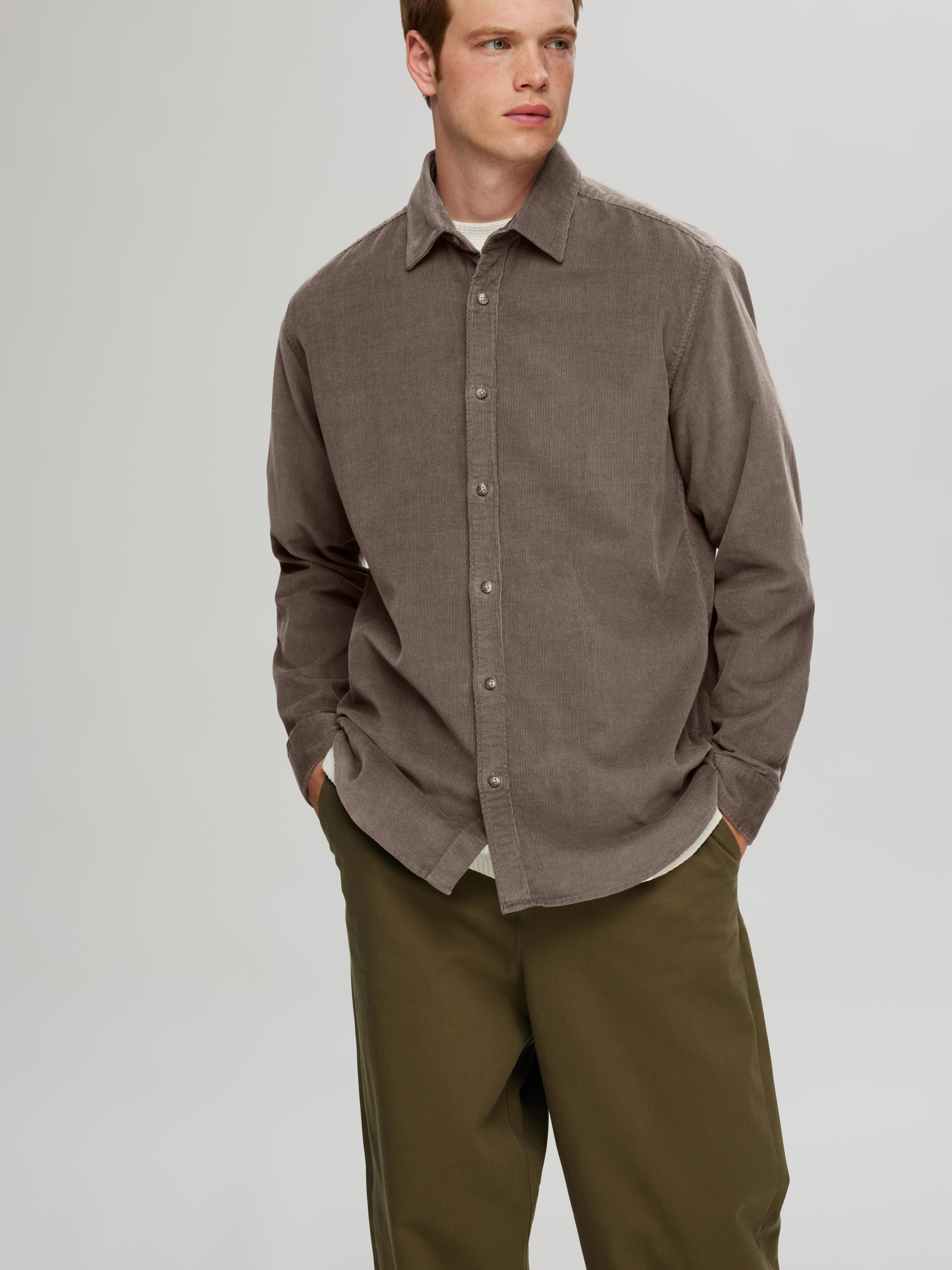 SELECTED HOMME Langarmhemd SLHREGOWEN-CORD SHIRT LS günstig online kaufen